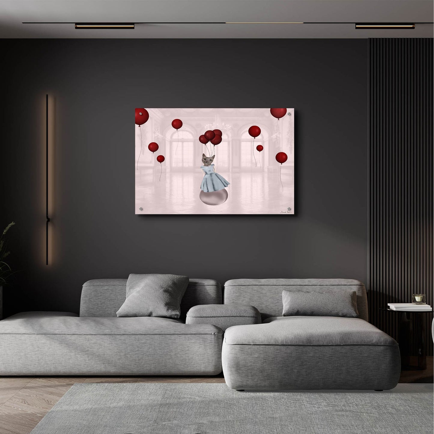 Epic Art 'Ball With Balloons' by Daniela Nocito, Acrylic Glass Wall Art,36x24