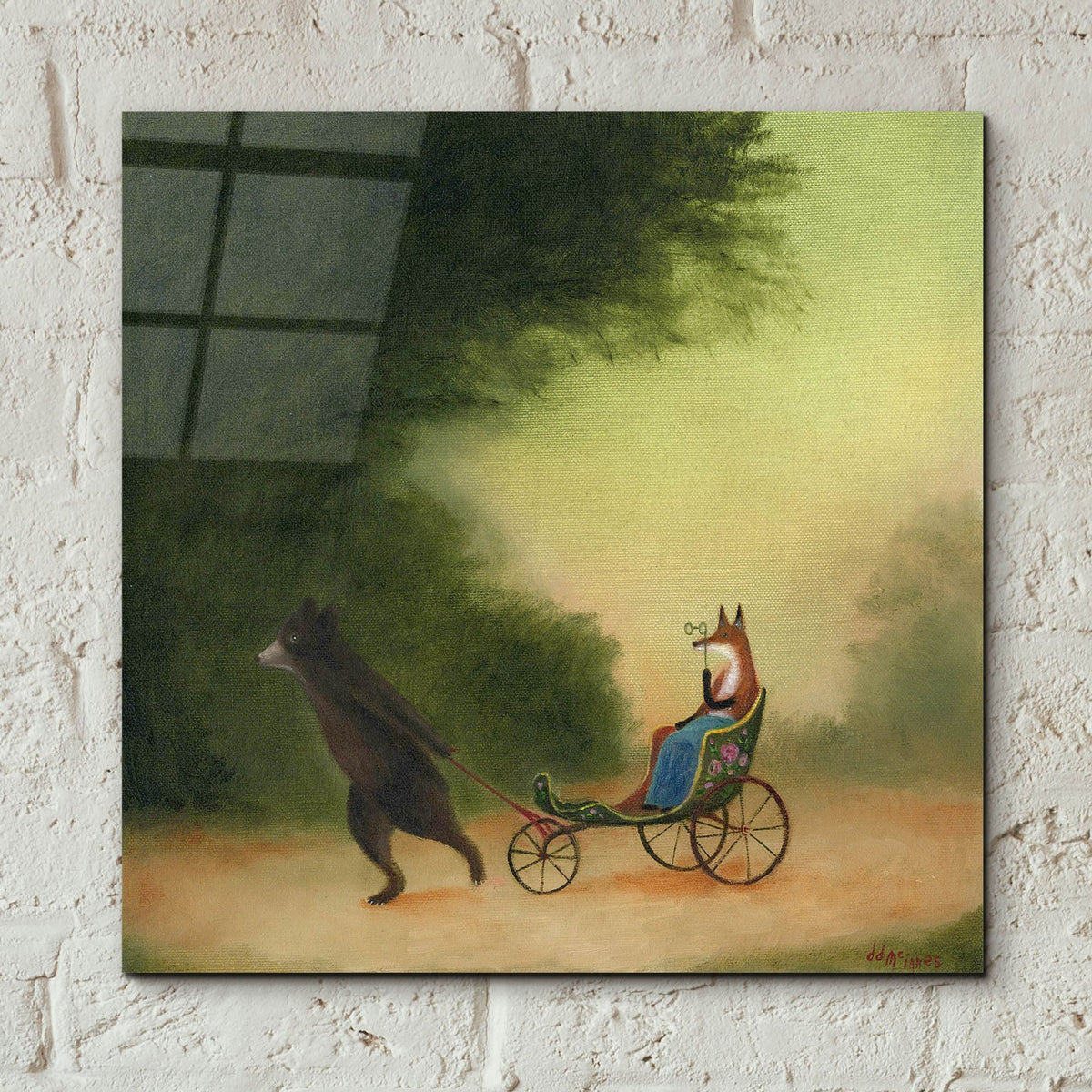 Epic Art 'La Passeggiata Of The Lady Dowager' by Dd Mcinnes, Acrylic Glass Wall Art,12x12