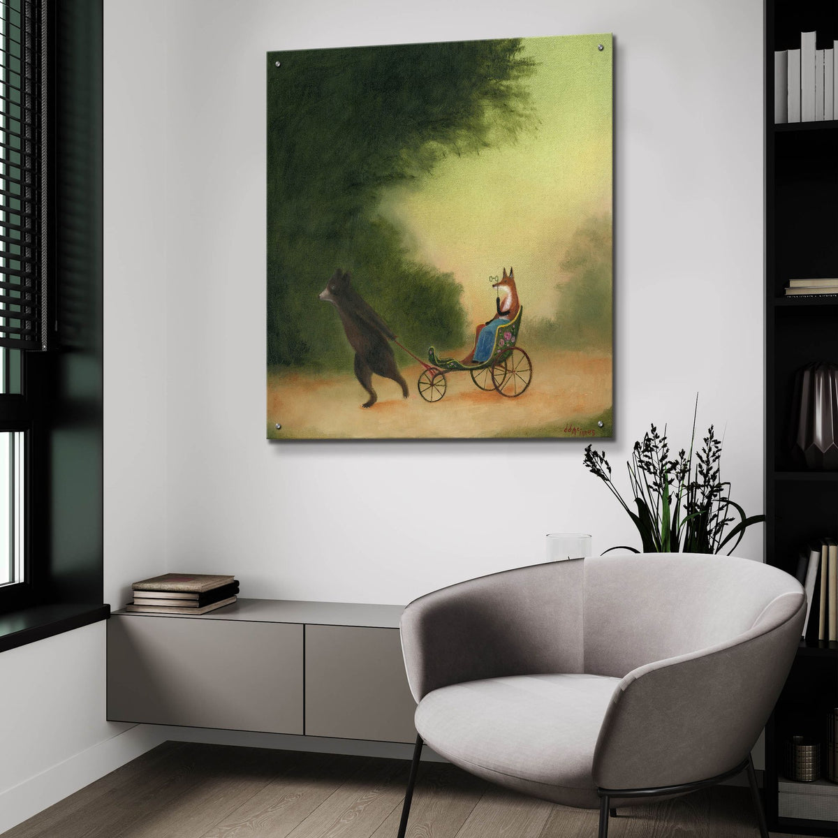 Epic Art 'La Passeggiata Of The Lady Dowager' by Dd Mcinnes, Acrylic Glass Wall Art,36x36
