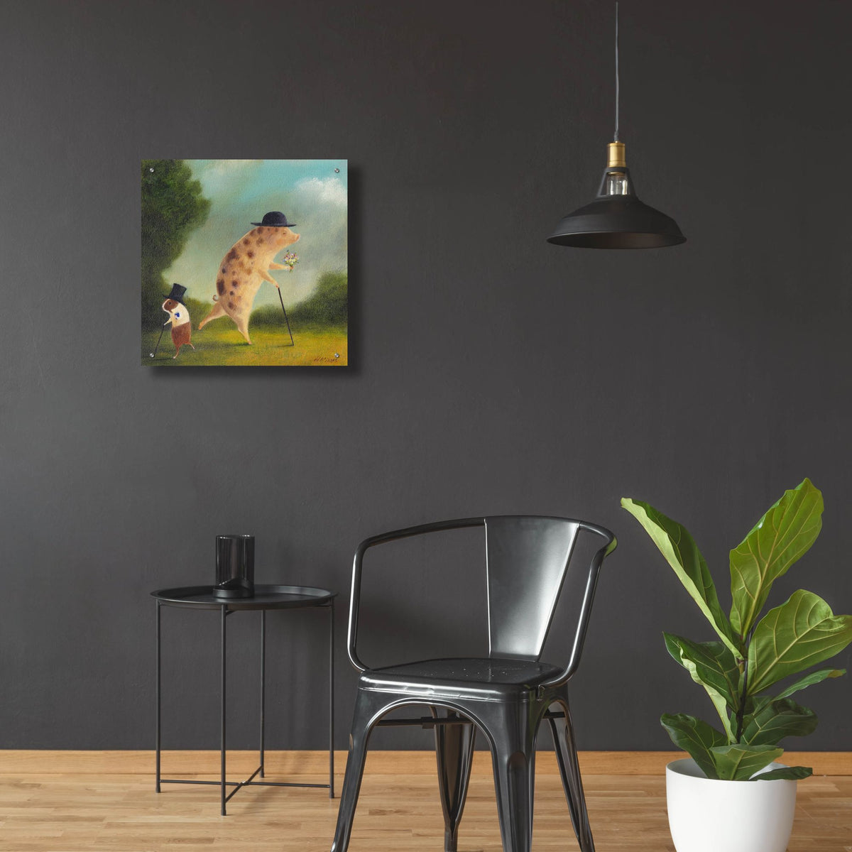 Epic Art 'The Temptations Of Bentley Scroop' by Dd Mcinnes, Acrylic Glass Wall Art,24x24