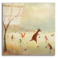 Epic Art 'The Winter Skaters' by Dd Mcinnes, Acrylic Glass Wall Art