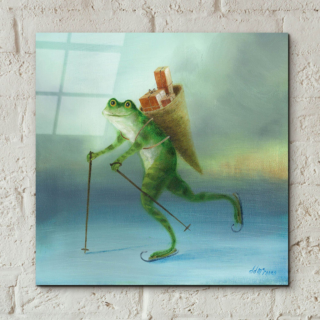 Epic Art 'The Yuletide Frog' by Dd Mcinnes, Acrylic Glass Wall Art,12x12