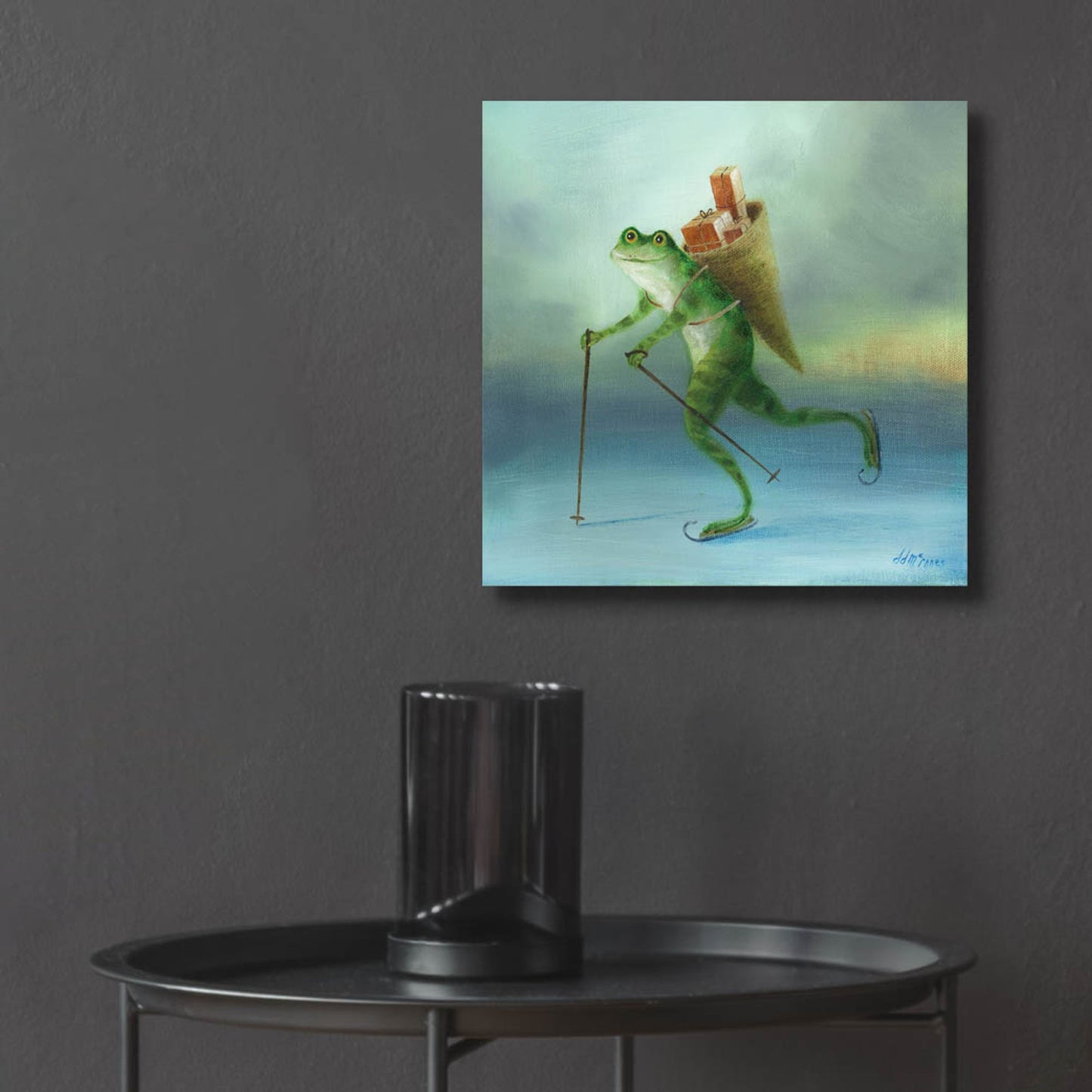 Epic Art 'The Yuletide Frog' by Dd Mcinnes, Acrylic Glass Wall Art,12x12