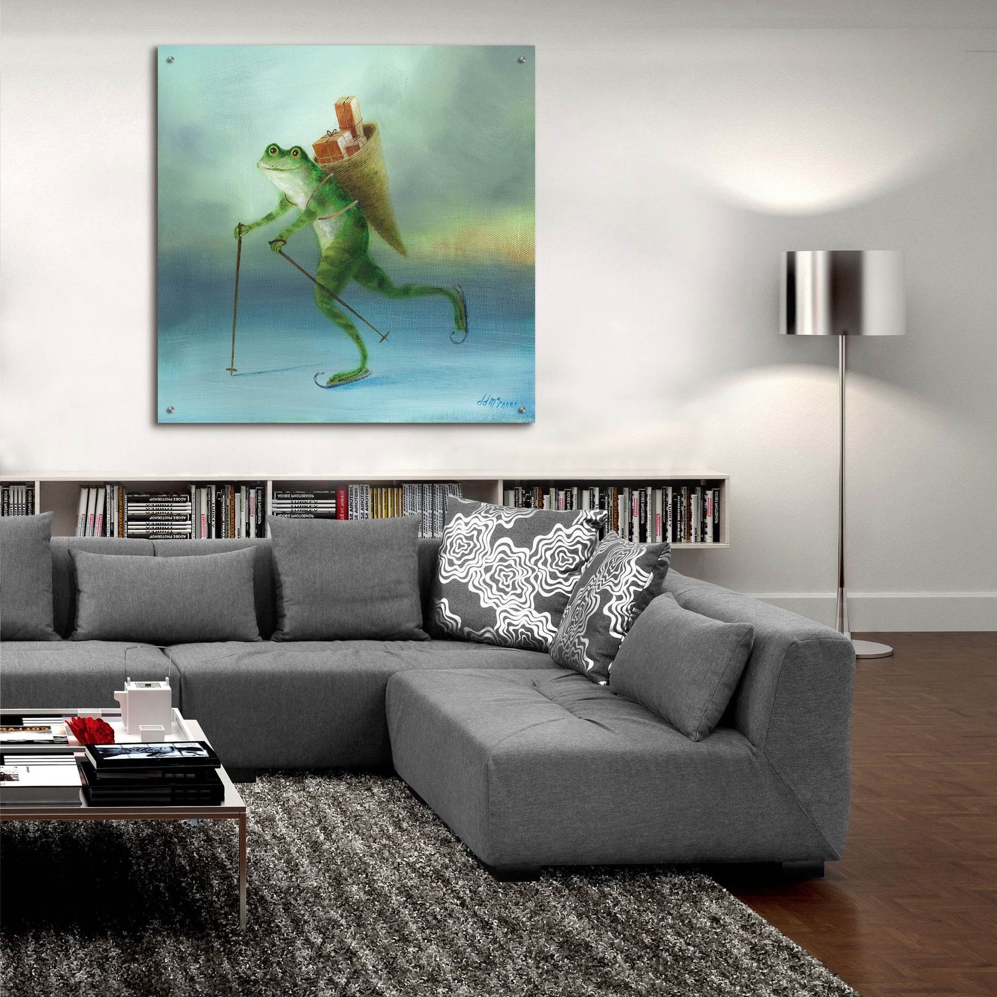 Epic Art 'The Yuletide Frog' by Dd Mcinnes, Acrylic Glass Wall Art,36x36