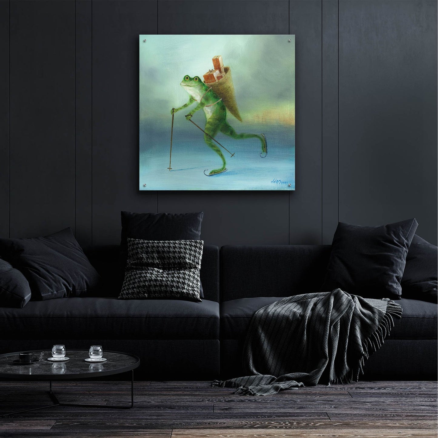 Epic Art 'The Yuletide Frog' by Dd Mcinnes, Acrylic Glass Wall Art,36x36