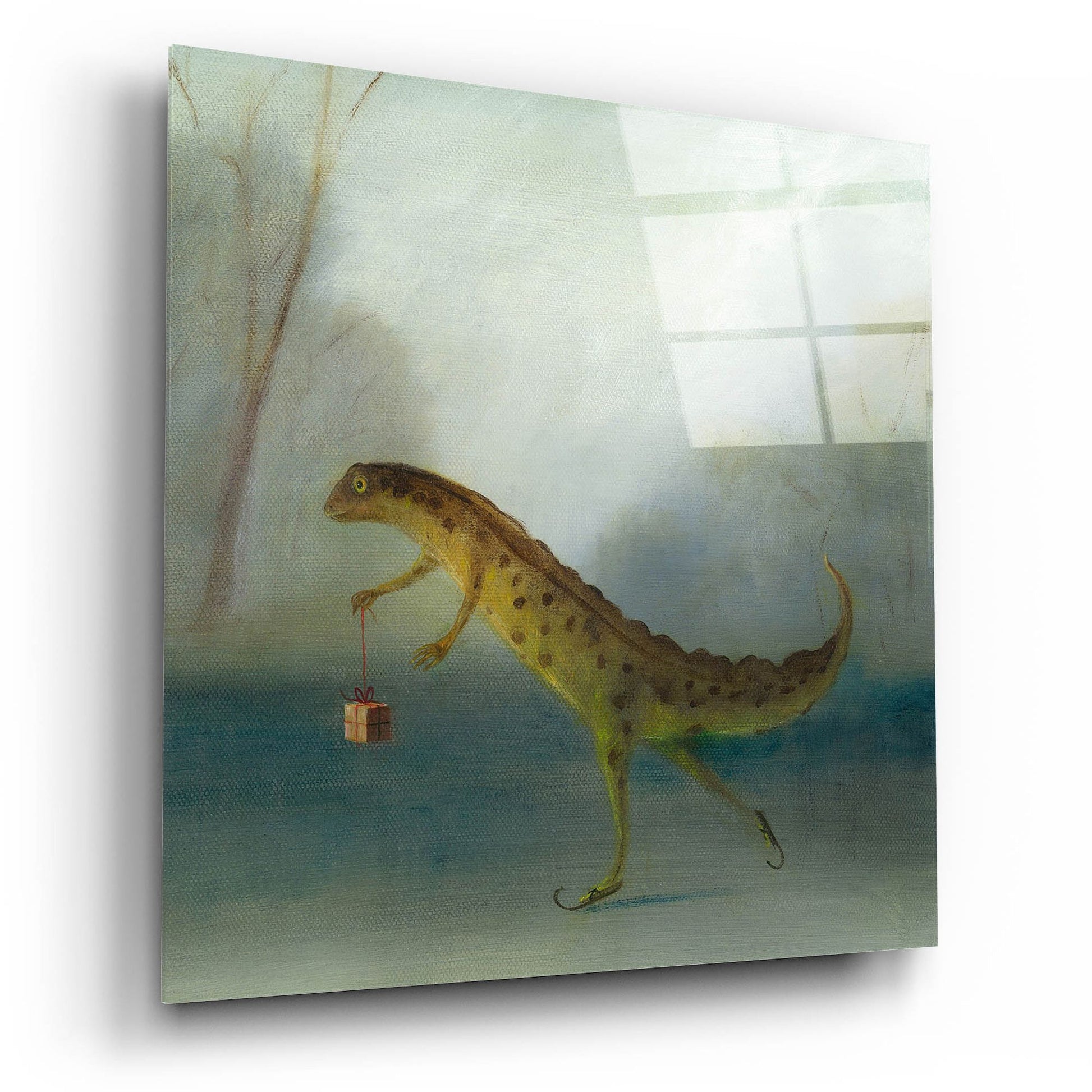 Epic Art 'The Yuletide Newt' by Dd Mcinnes, Acrylic Glass Wall Art,12x12