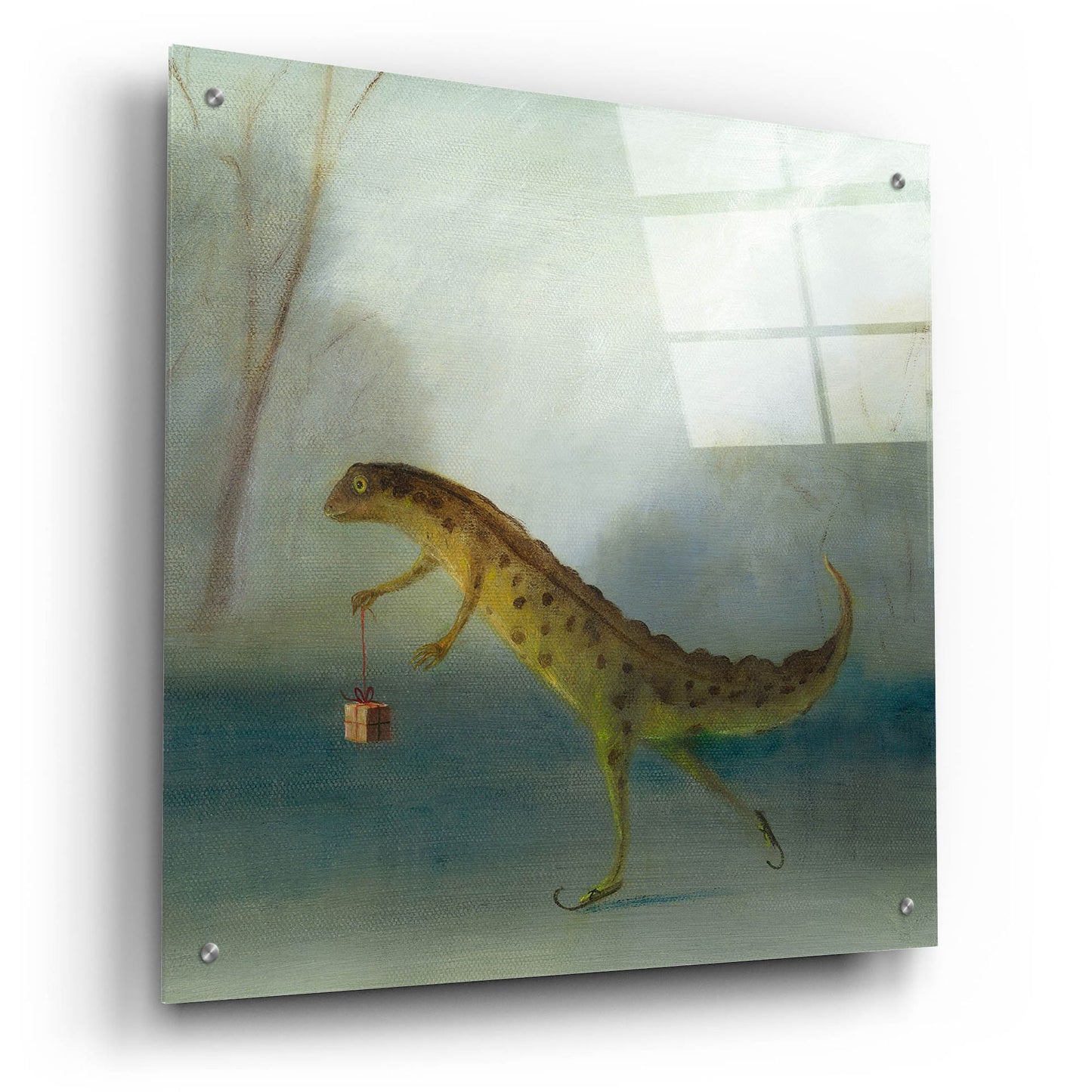 Epic Art 'The Yuletide Newt' by Dd Mcinnes, Acrylic Glass Wall Art,24x24