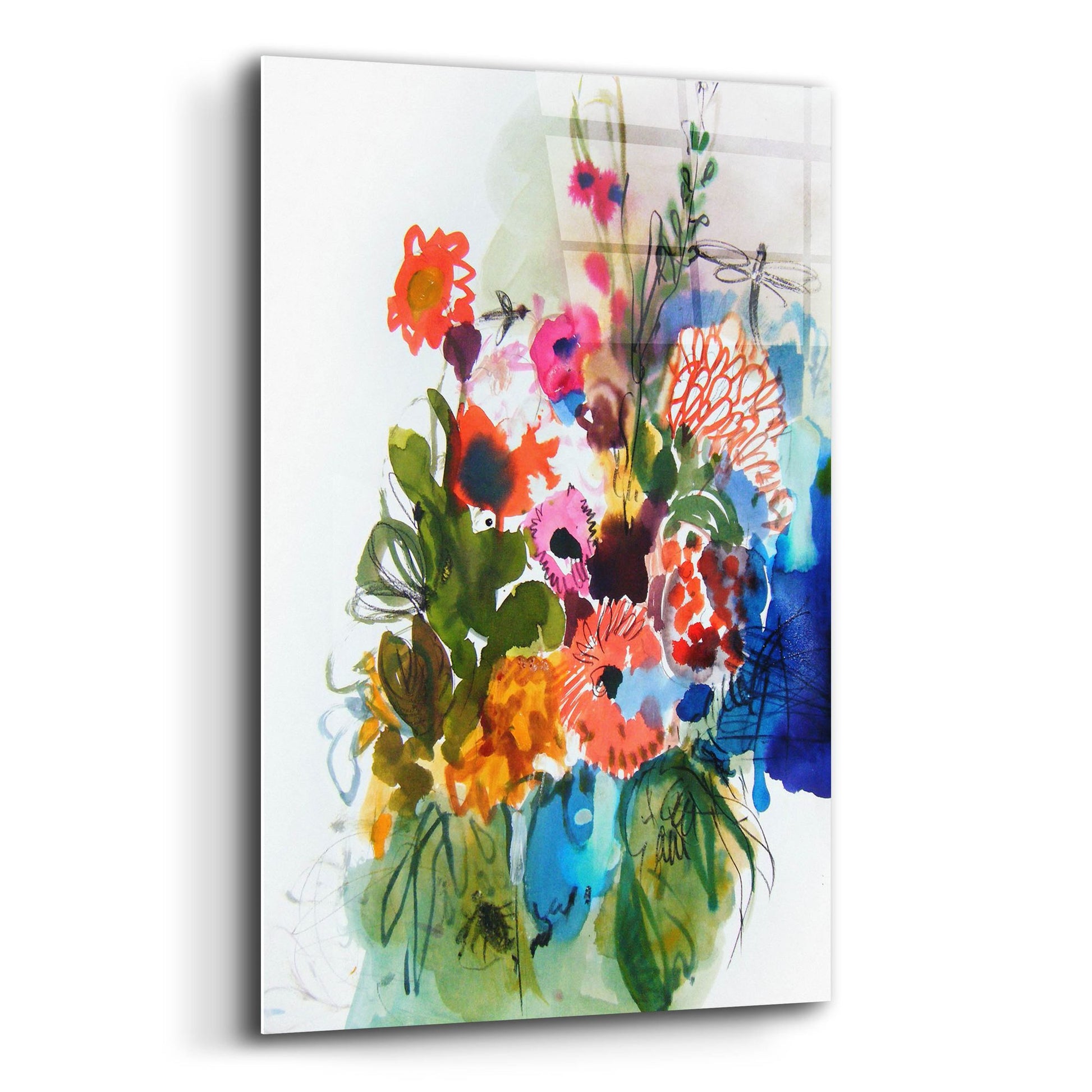 Epic Art 'Flowers And Insects One' by Fotini Hamidieli, Acrylic Glass Wall Art,12x16