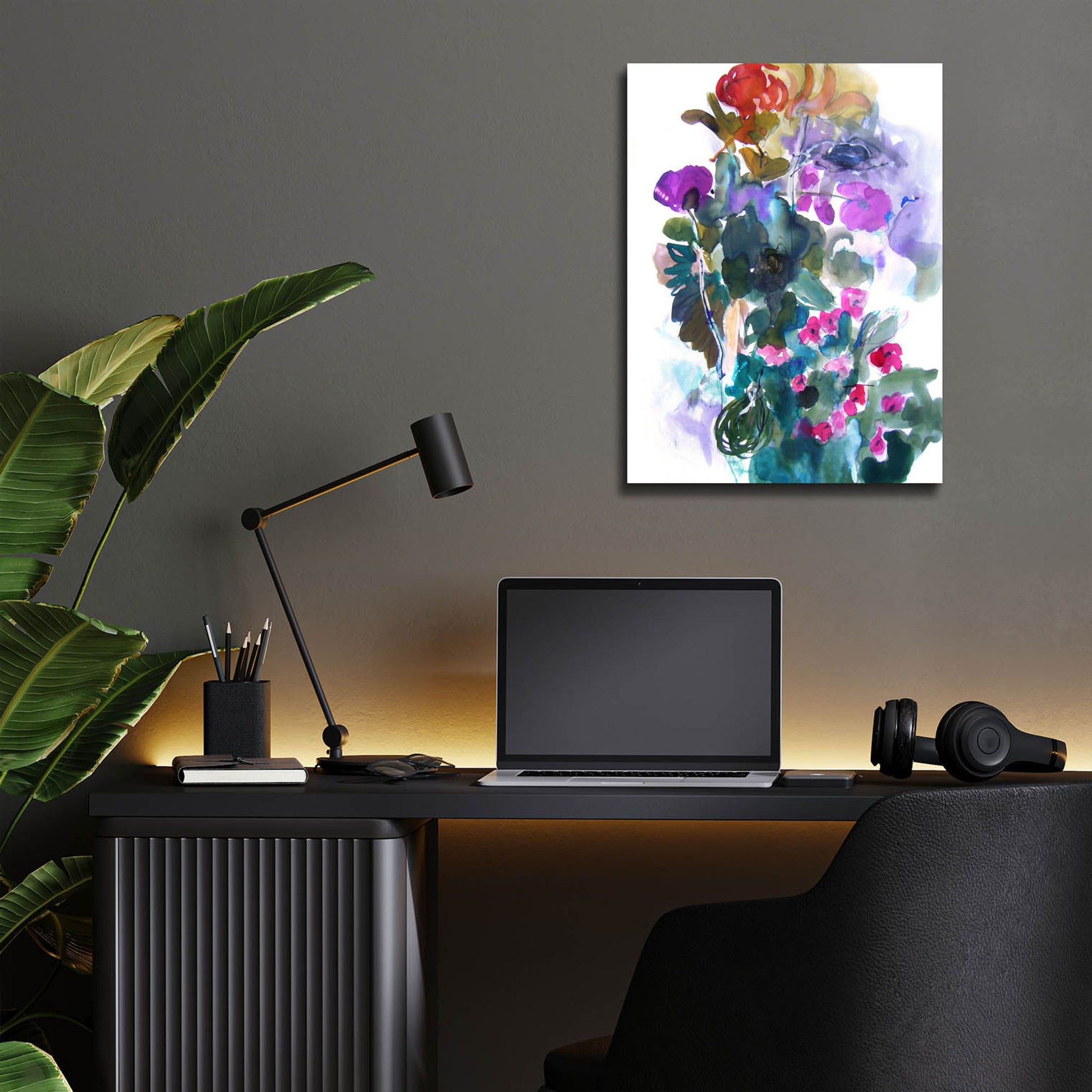 Epic Art 'Flowers And Insects Two' by Fotini Hamidieli, Acrylic Glass Wall Art,12x16