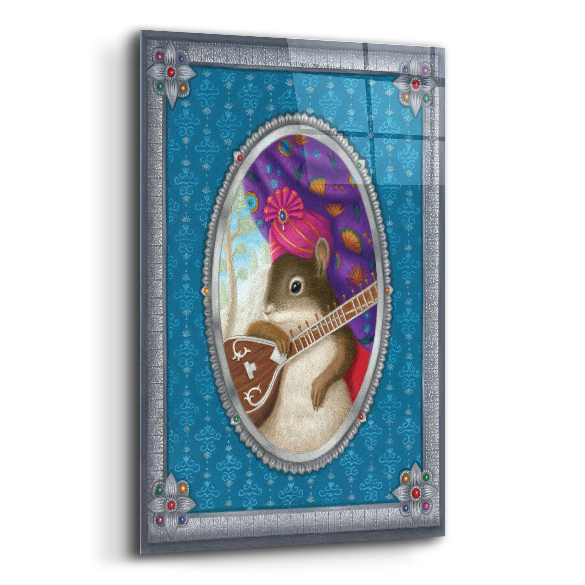 Epic Art 'Ravi The Squirrel' by Gina Matarazzo, Acrylic Glass Wall Art,12x16