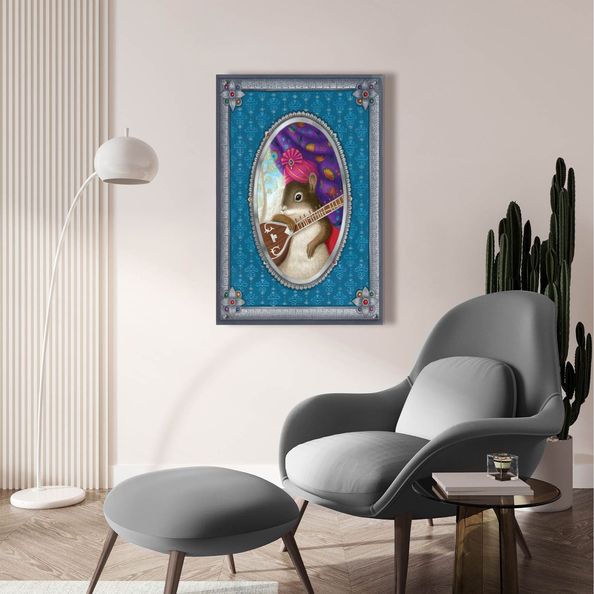 Epic Art 'Ravi The Squirrel' by Gina Matarazzo, Acrylic Glass Wall Art,24x36