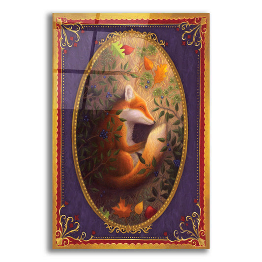 Epic Art 'Sleeping Fox' by Gina Matarazzo, Acrylic Glass Wall Art