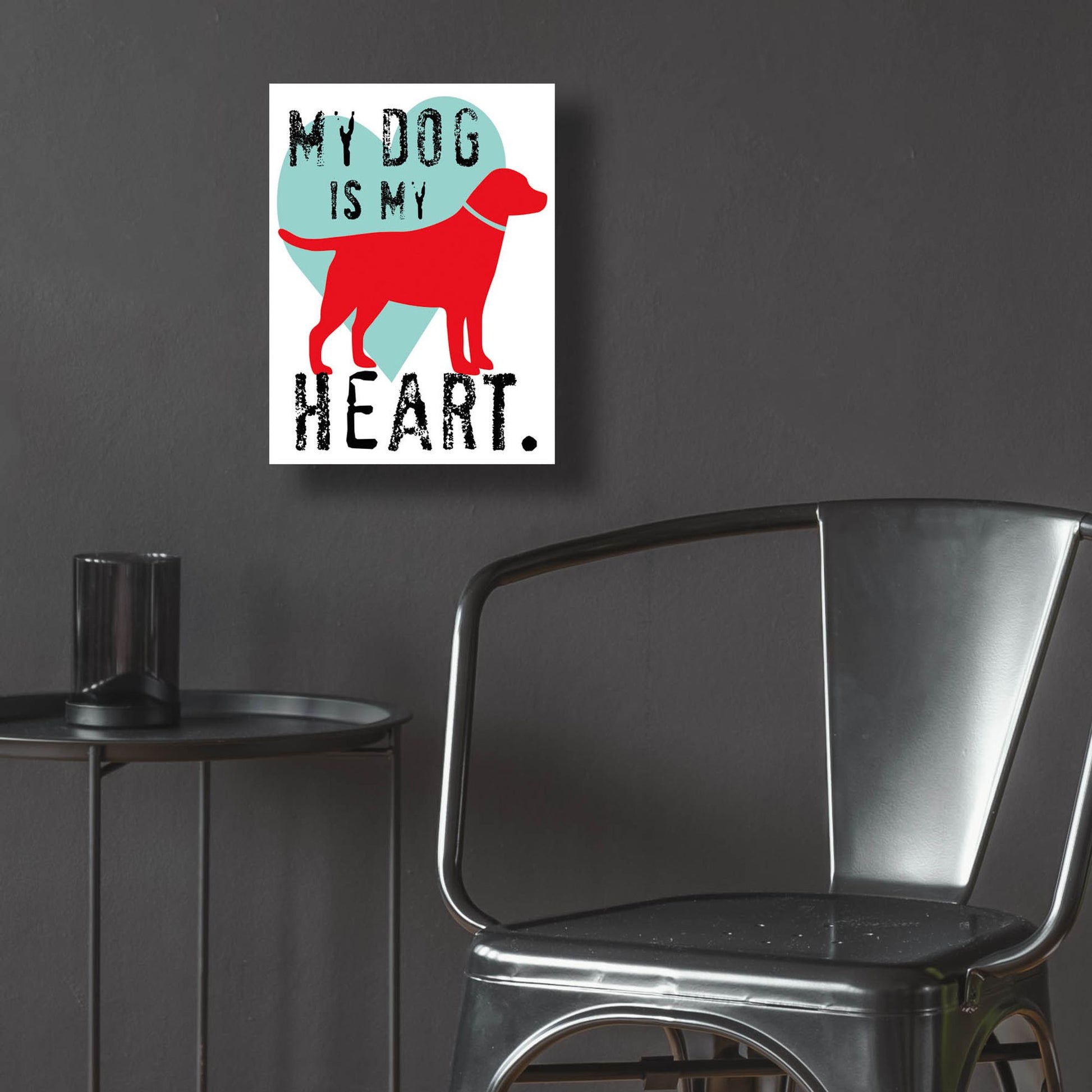 Epic Art 'My Dog Is My Heart' by Ginger Oliphant, Acrylic Glass Wall Art,12x16