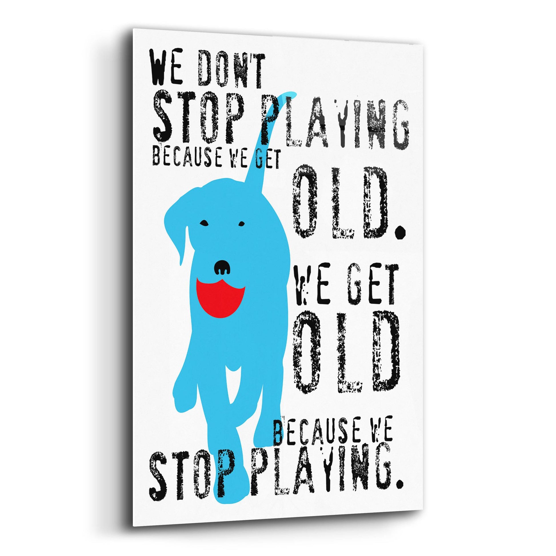 Epic Art 'Dont Stop Playing' by Ginger Oliphant, Acrylic Glass Wall Art,12x16