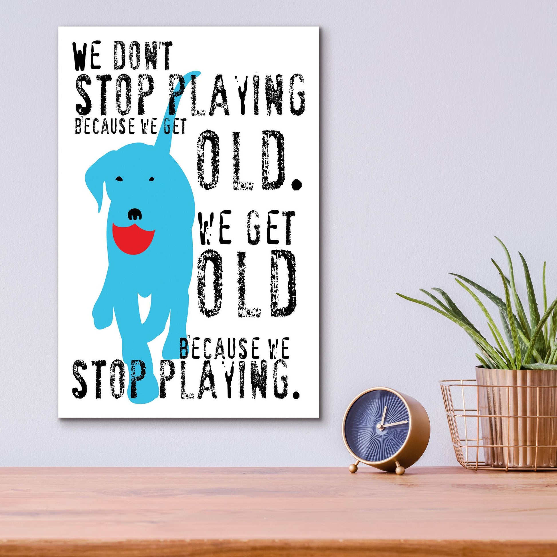 Epic Art 'Dont Stop Playing' by Ginger Oliphant, Acrylic Glass Wall Art,12x16