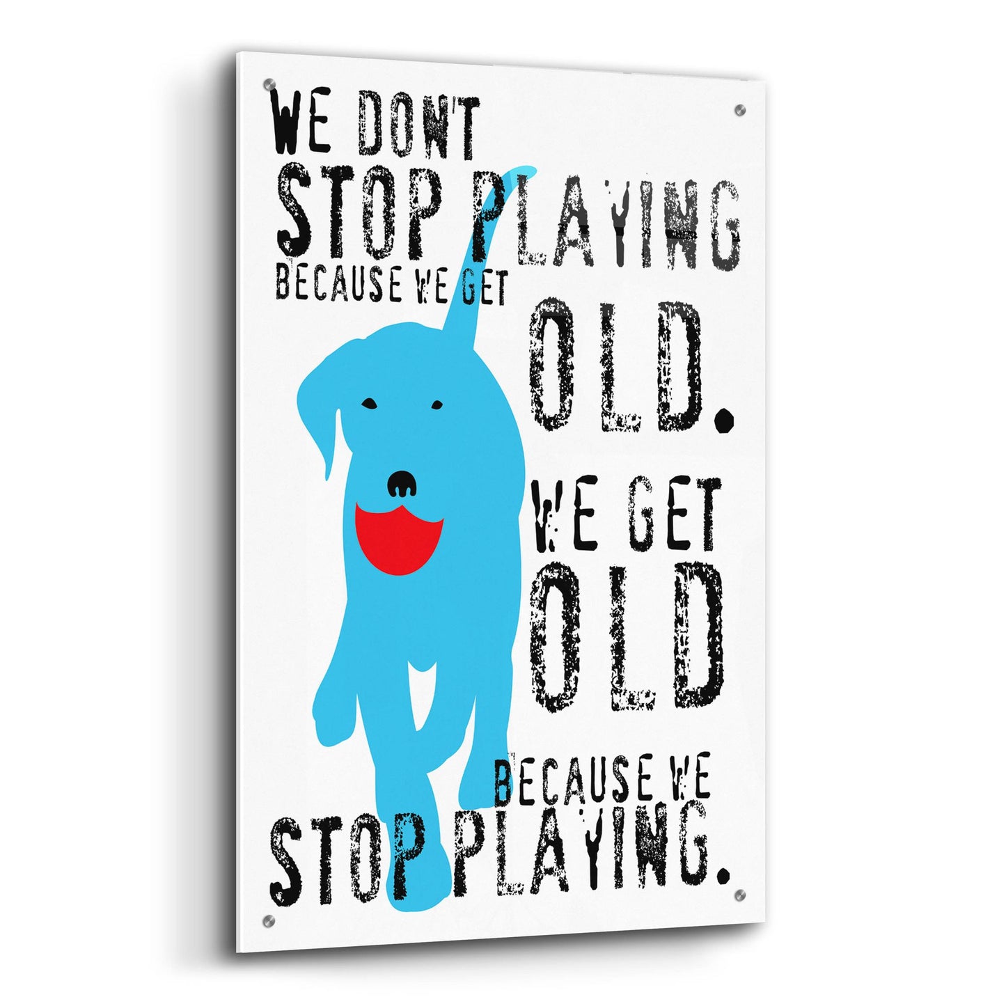 Epic Art 'Dont Stop Playing' by Ginger Oliphant, Acrylic Glass Wall Art,24x36