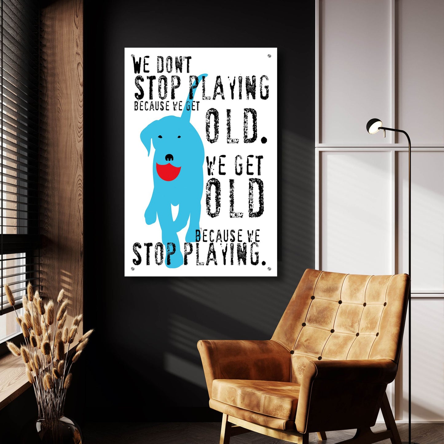 Epic Art 'Dont Stop Playing' by Ginger Oliphant, Acrylic Glass Wall Art,24x36