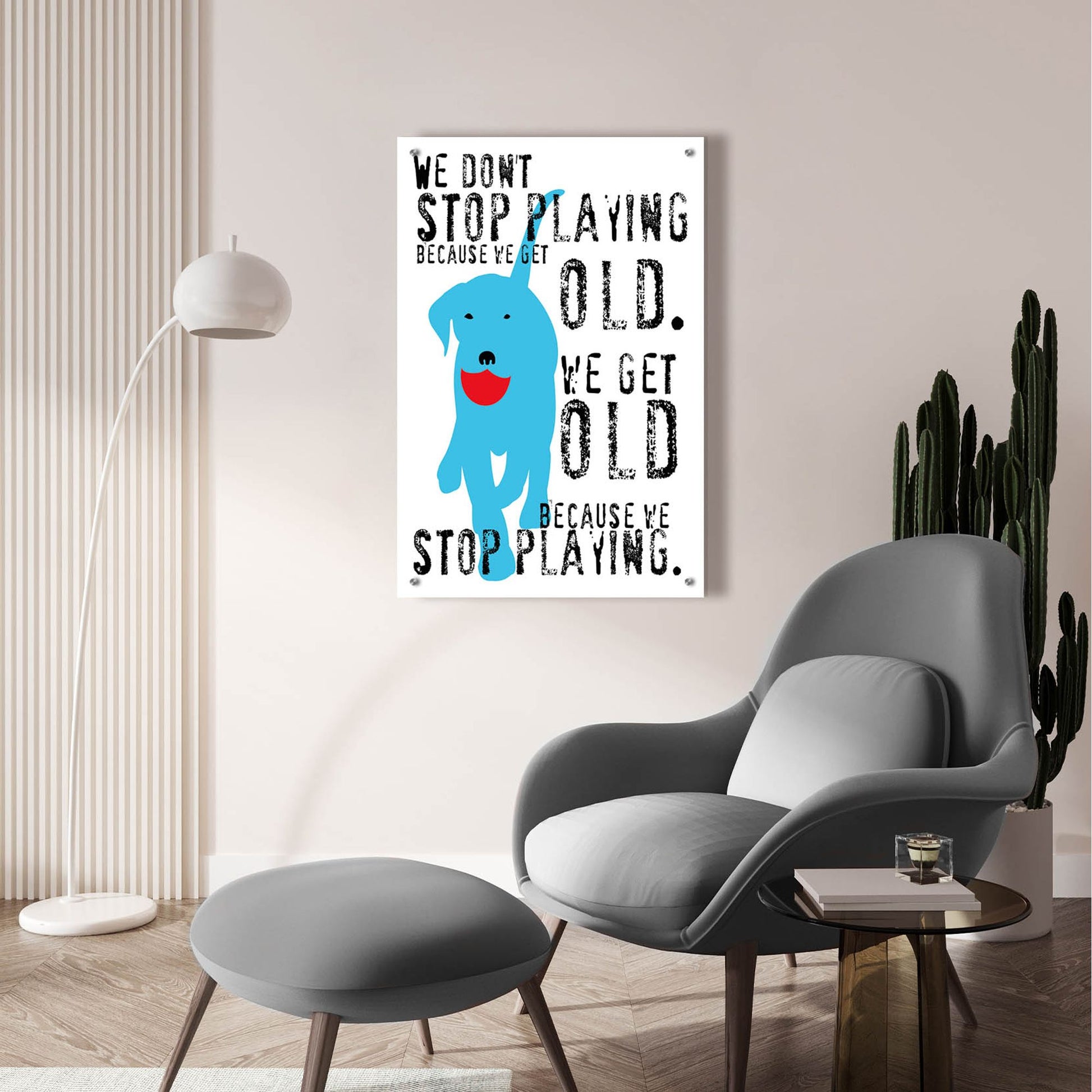 Epic Art 'Dont Stop Playing' by Ginger Oliphant, Acrylic Glass Wall Art,24x36