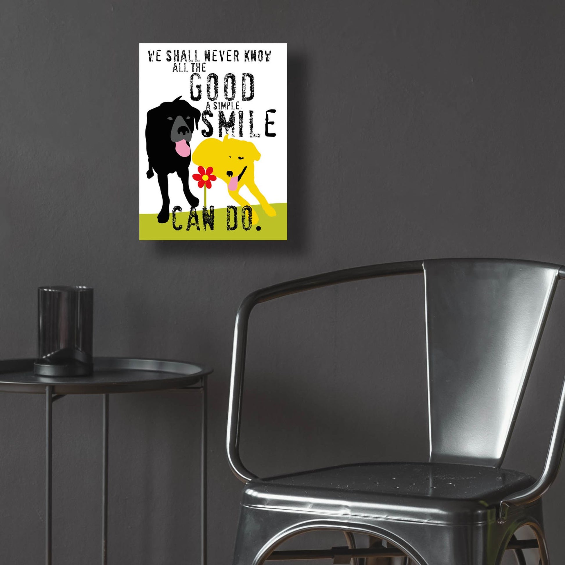 Epic Art 'The Good A Simple Smile Can Do' by Ginger Oliphant, Acrylic Glass Wall Art,12x16