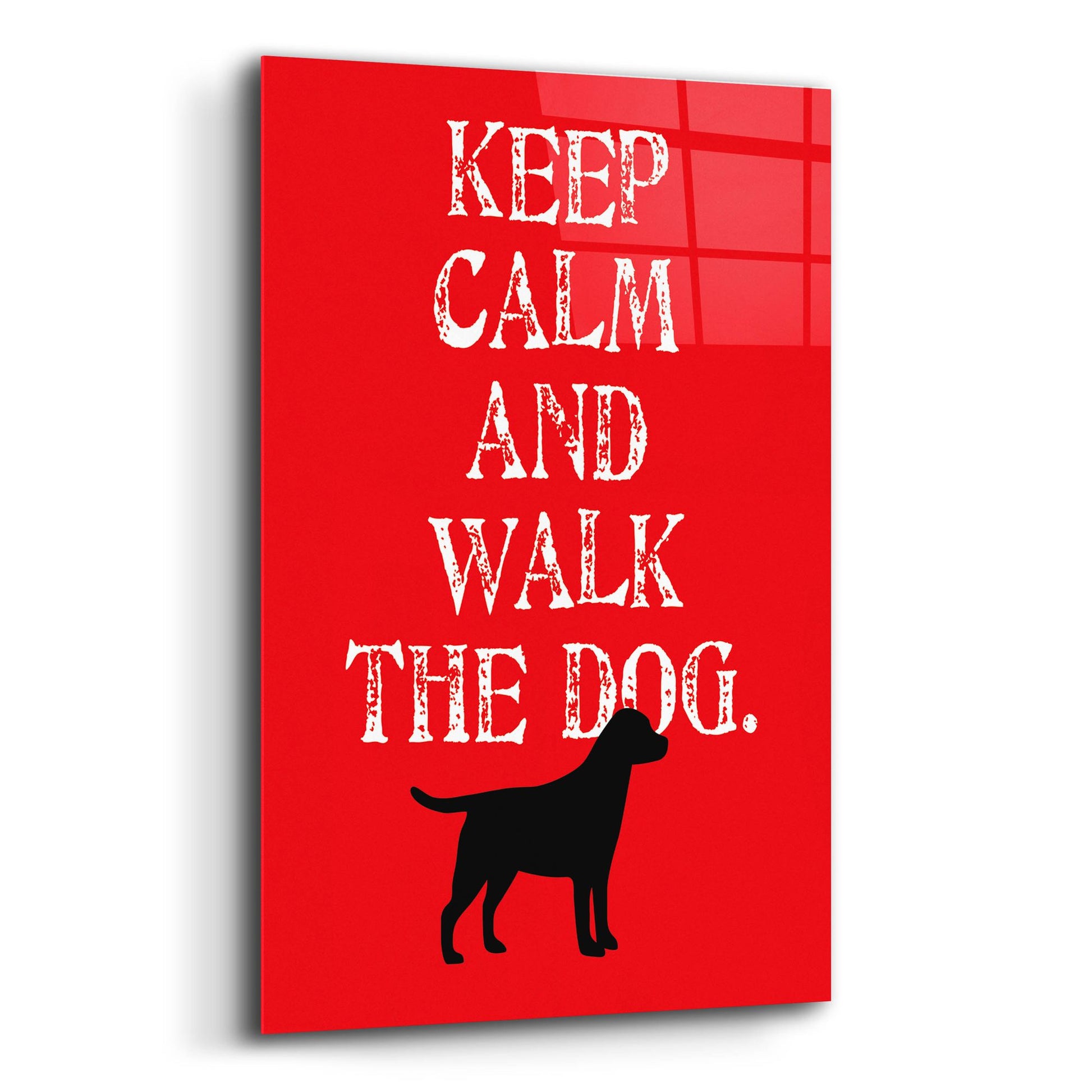 Epic Art 'Keep Calm Labrador' by Ginger Oliphant, Acrylic Glass Wall Art,12x16