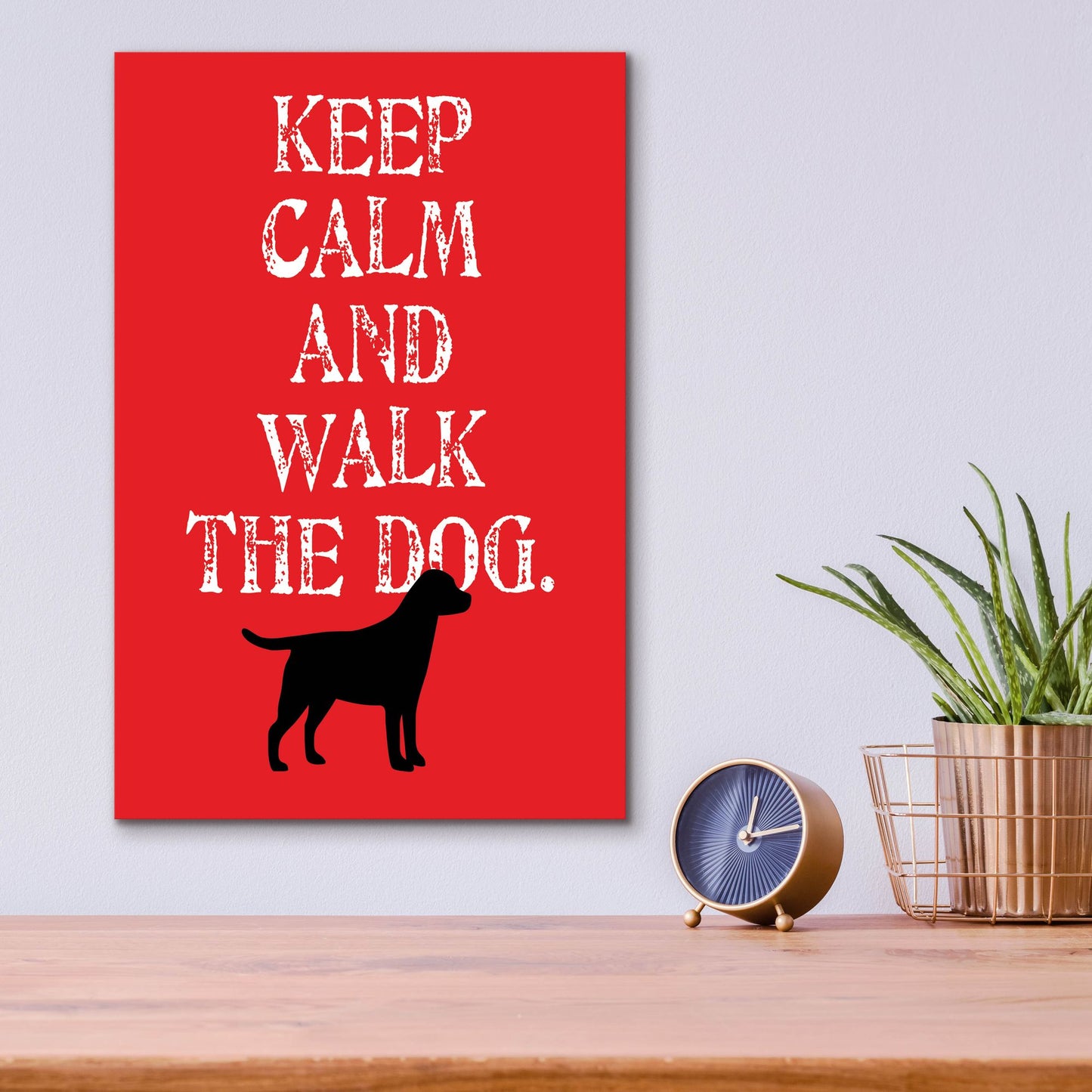 Epic Art 'Keep Calm Labrador' by Ginger Oliphant, Acrylic Glass Wall Art,12x16