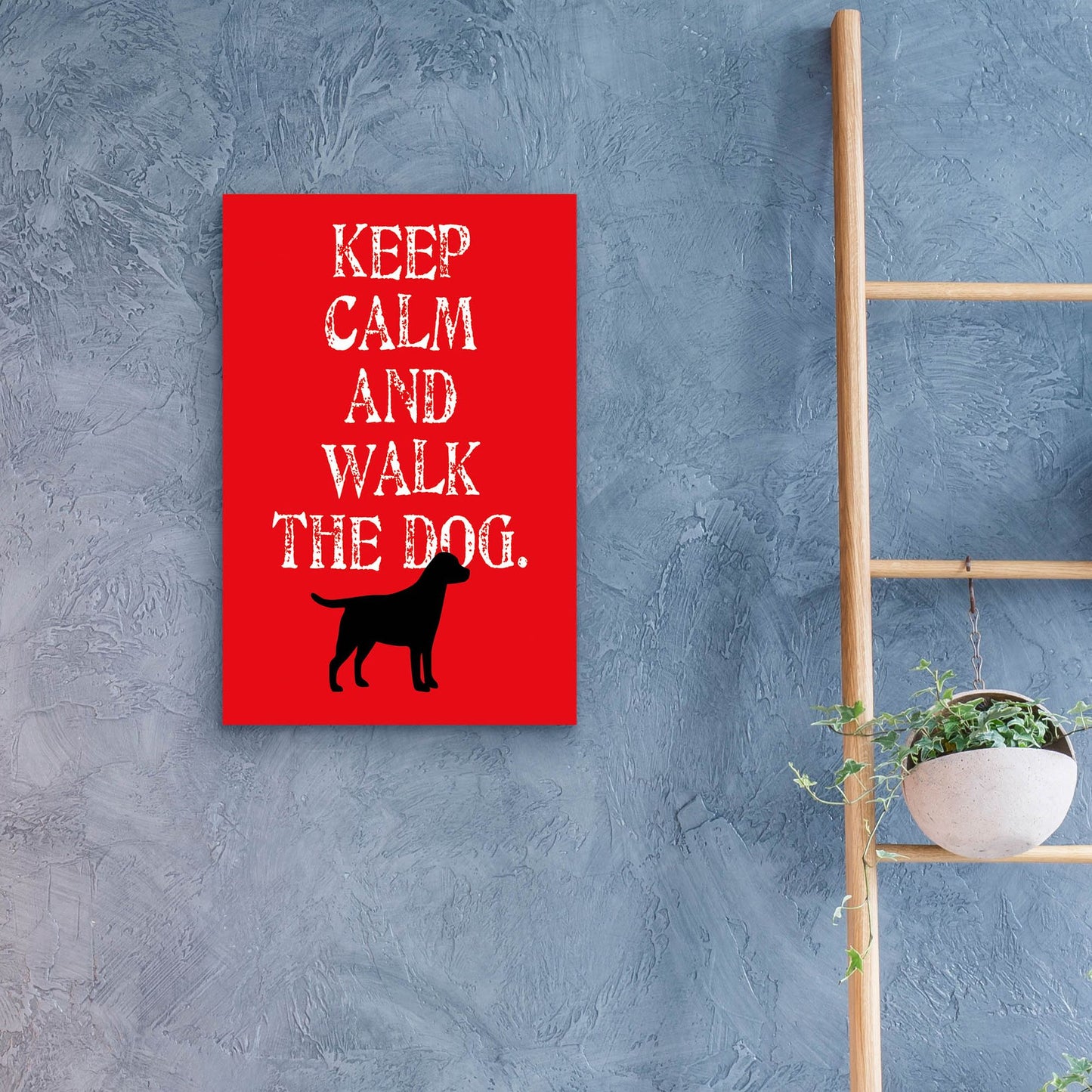 Epic Art 'Keep Calm Labrador' by Ginger Oliphant, Acrylic Glass Wall Art,16x24