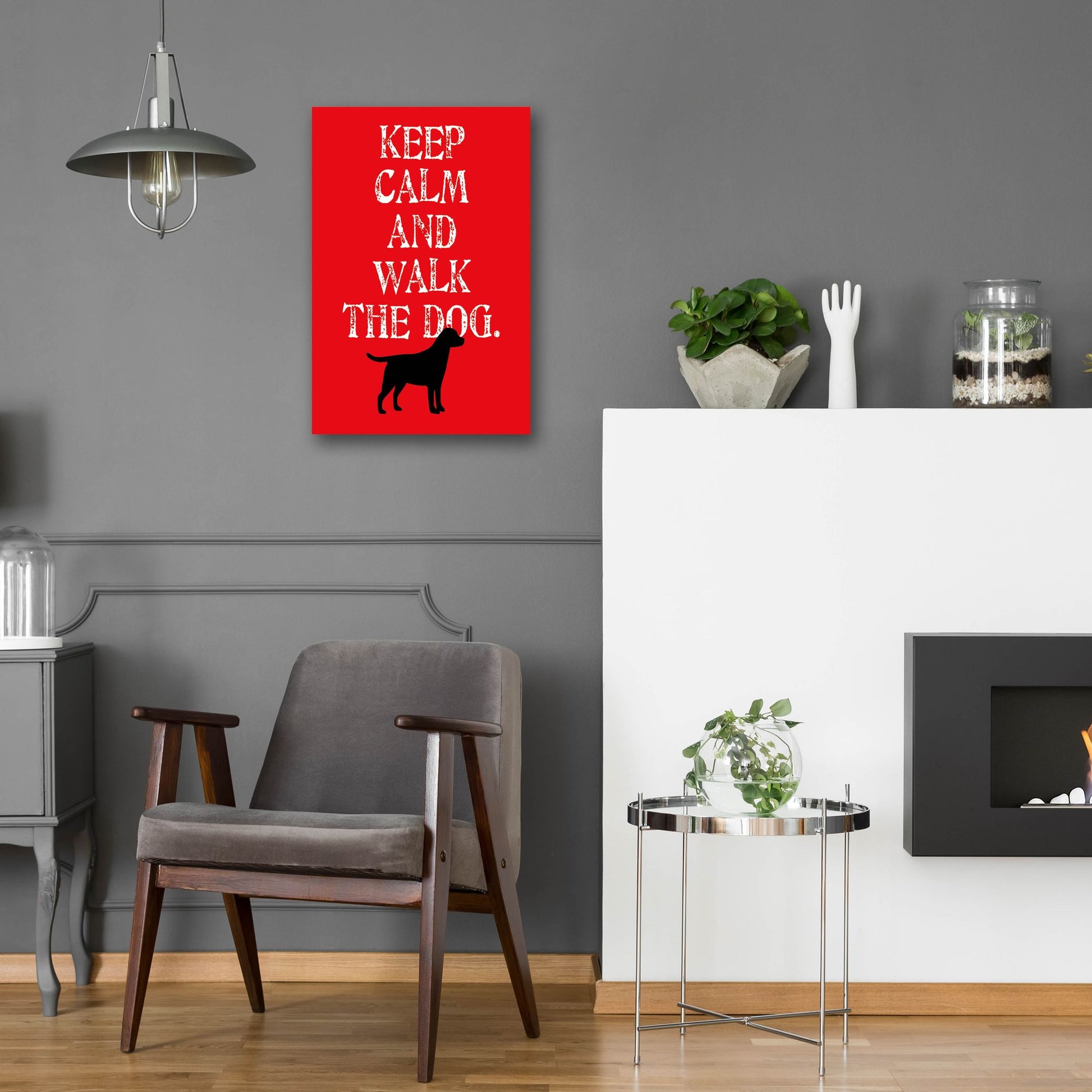 Epic Art 'Keep Calm Labrador' by Ginger Oliphant, Acrylic Glass Wall Art,16x24