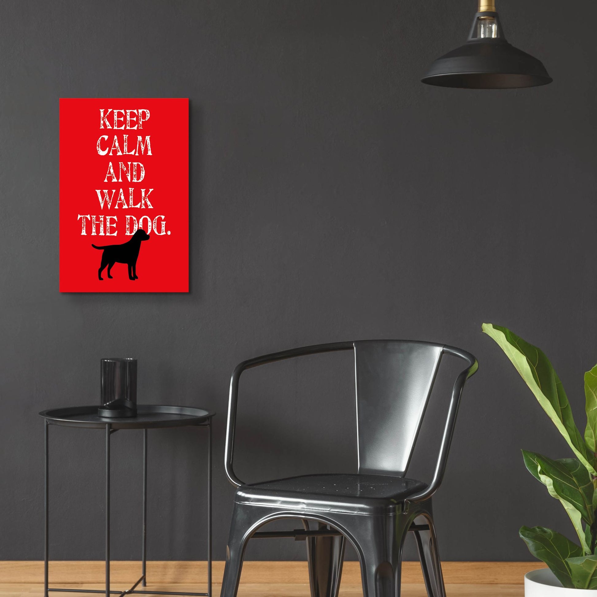 Epic Art 'Keep Calm Labrador' by Ginger Oliphant, Acrylic Glass Wall Art,16x24