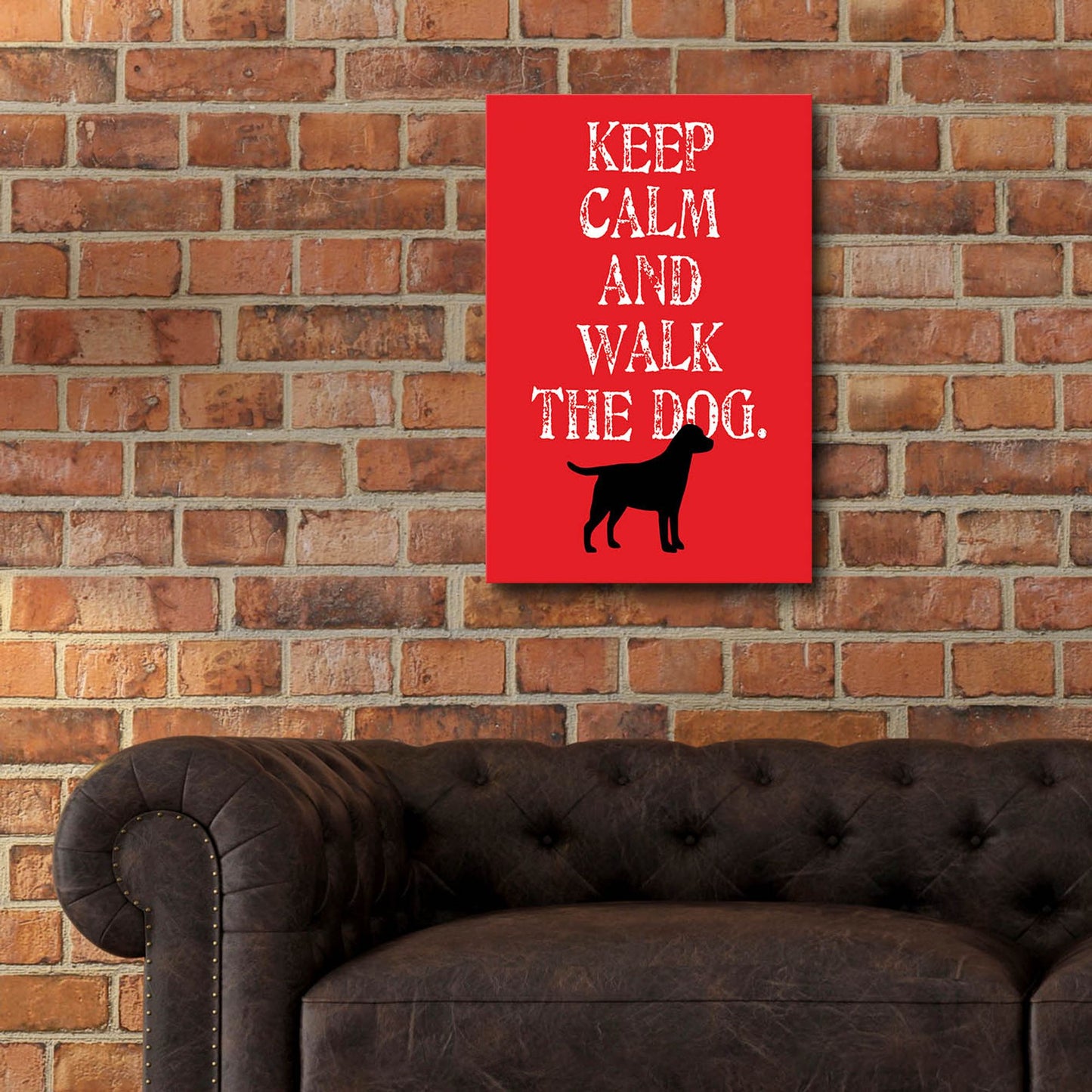 Epic Art 'Keep Calm Labrador' by Ginger Oliphant, Acrylic Glass Wall Art,16x24