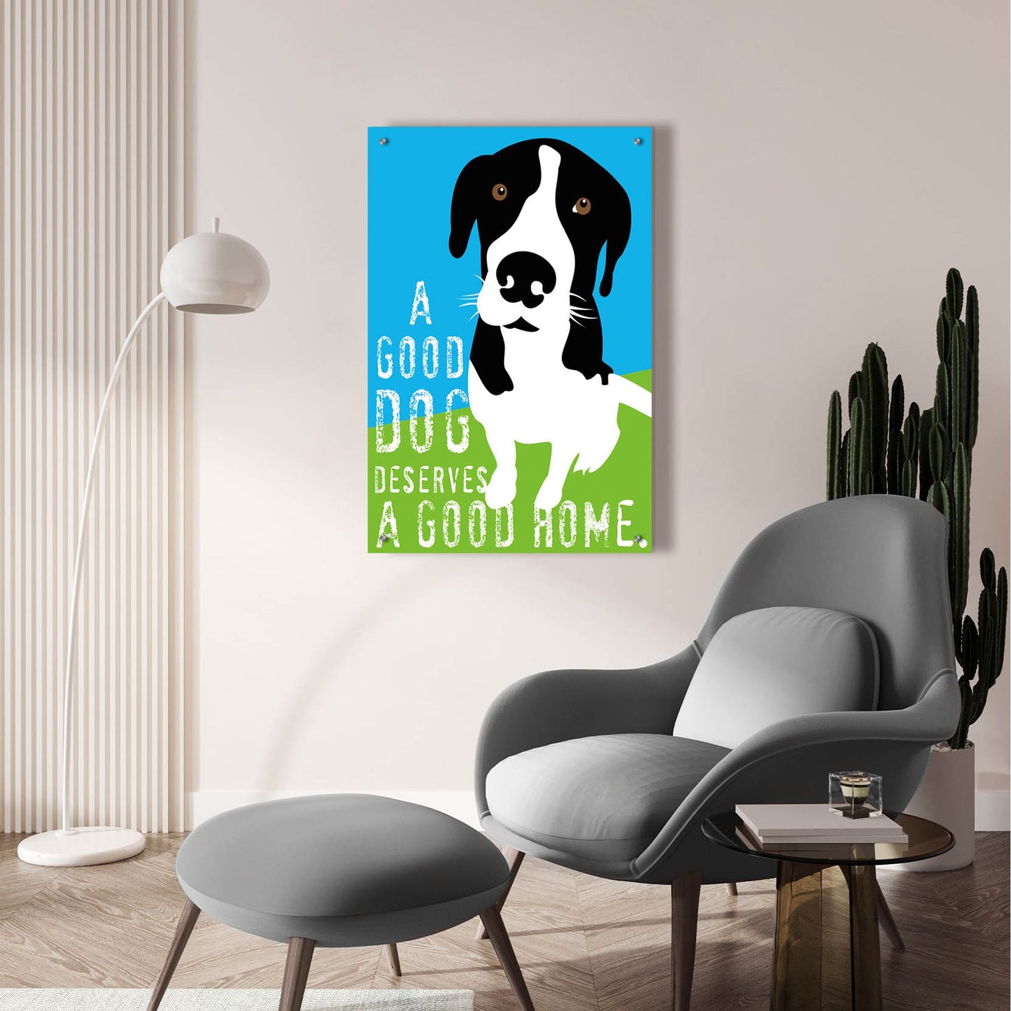 Epic Art 'A Good Dog' by Ginger Oliphant, Acrylic Glass Wall Art,24x36