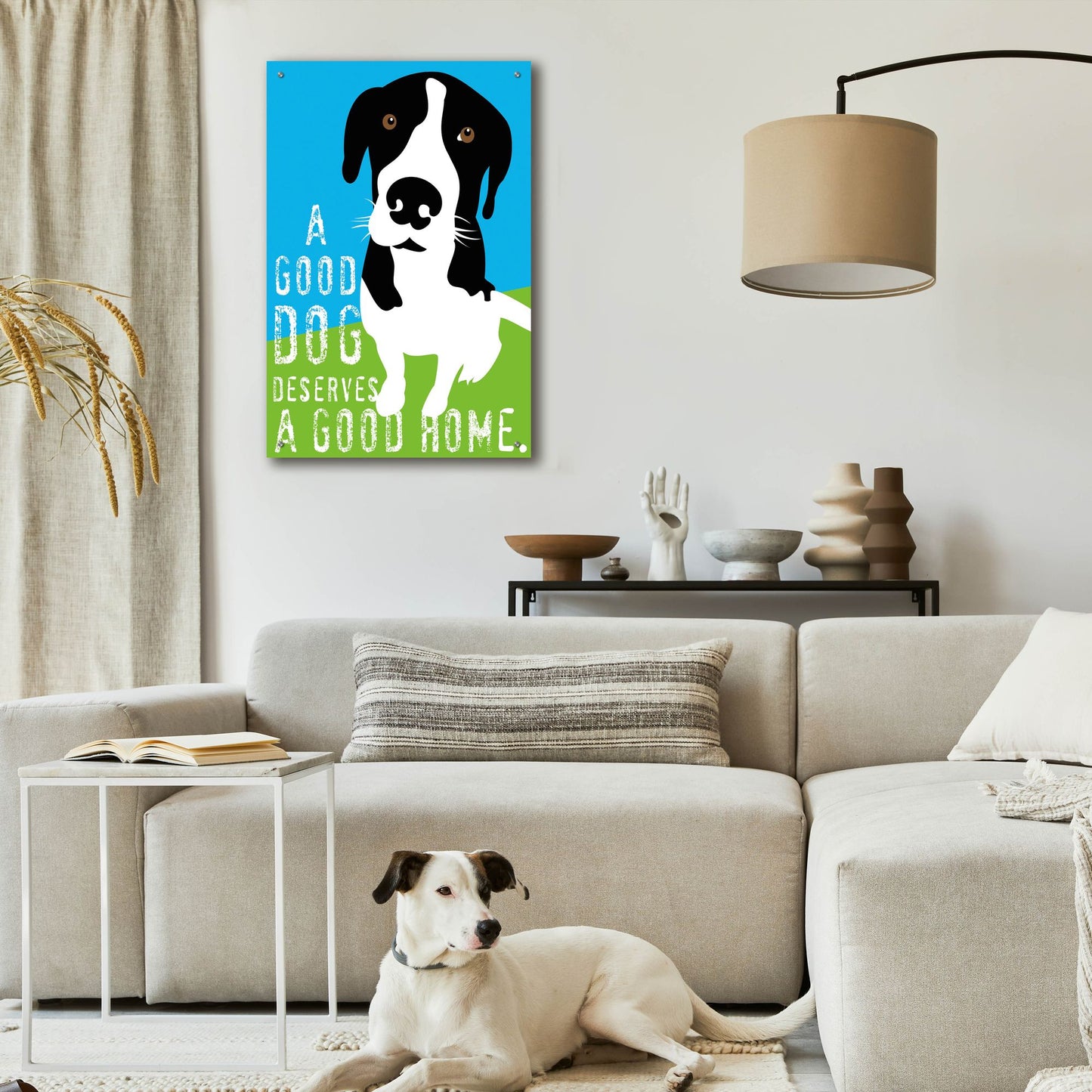 Epic Art 'A Good Dog' by Ginger Oliphant, Acrylic Glass Wall Art,24x36