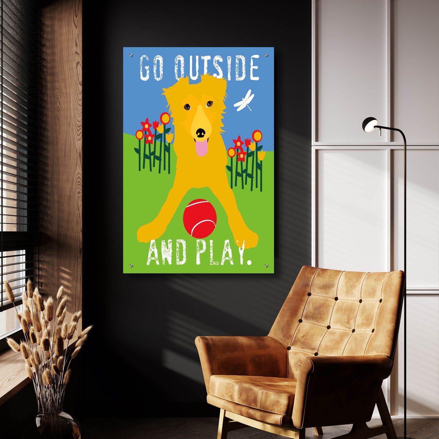 Epic Art 'Go Outside And Play' by Ginger Oliphant, Acrylic Glass Wall Art,24x36