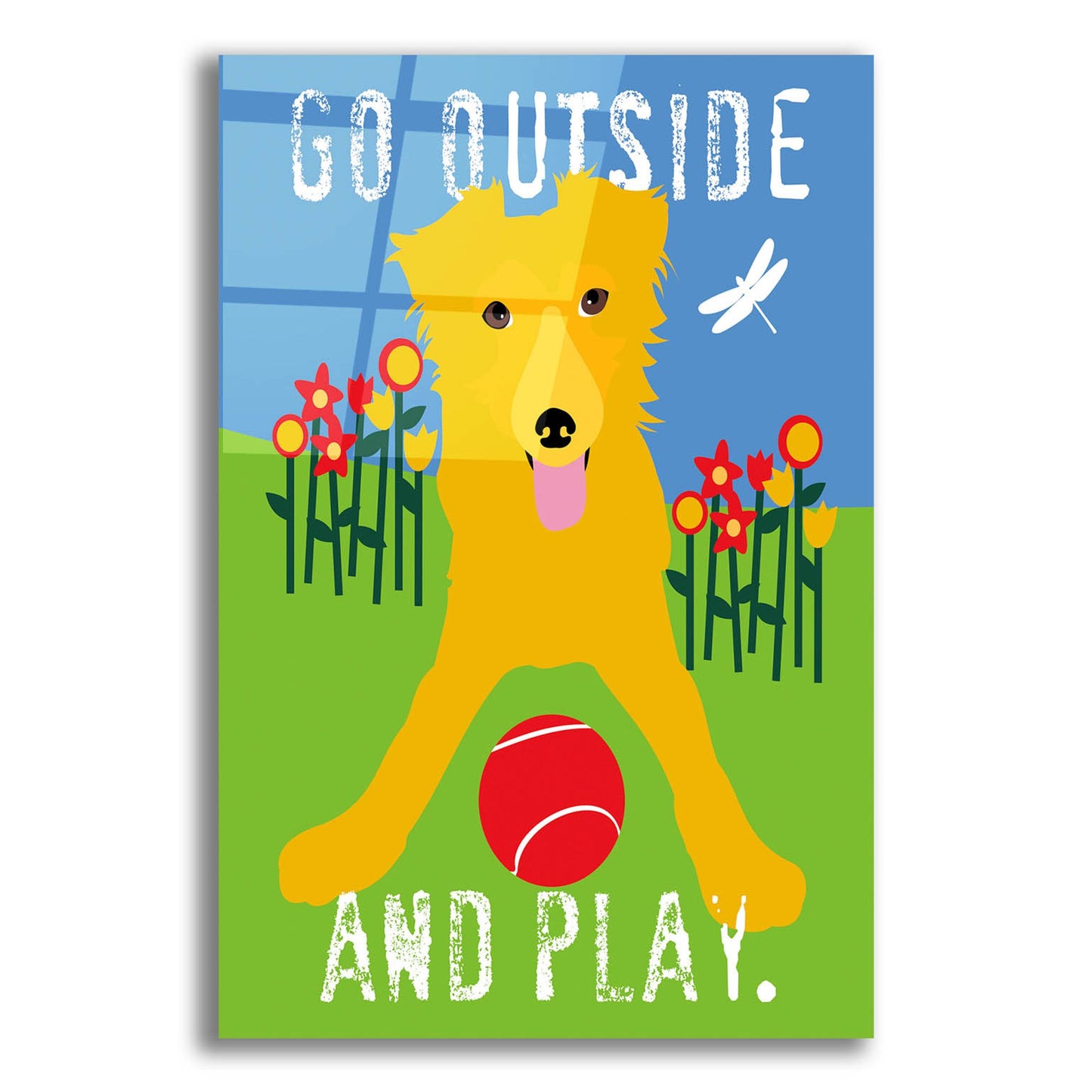 Epic Art 'Go Outside And Play' by Ginger Oliphant, Acrylic Glass Wall Art