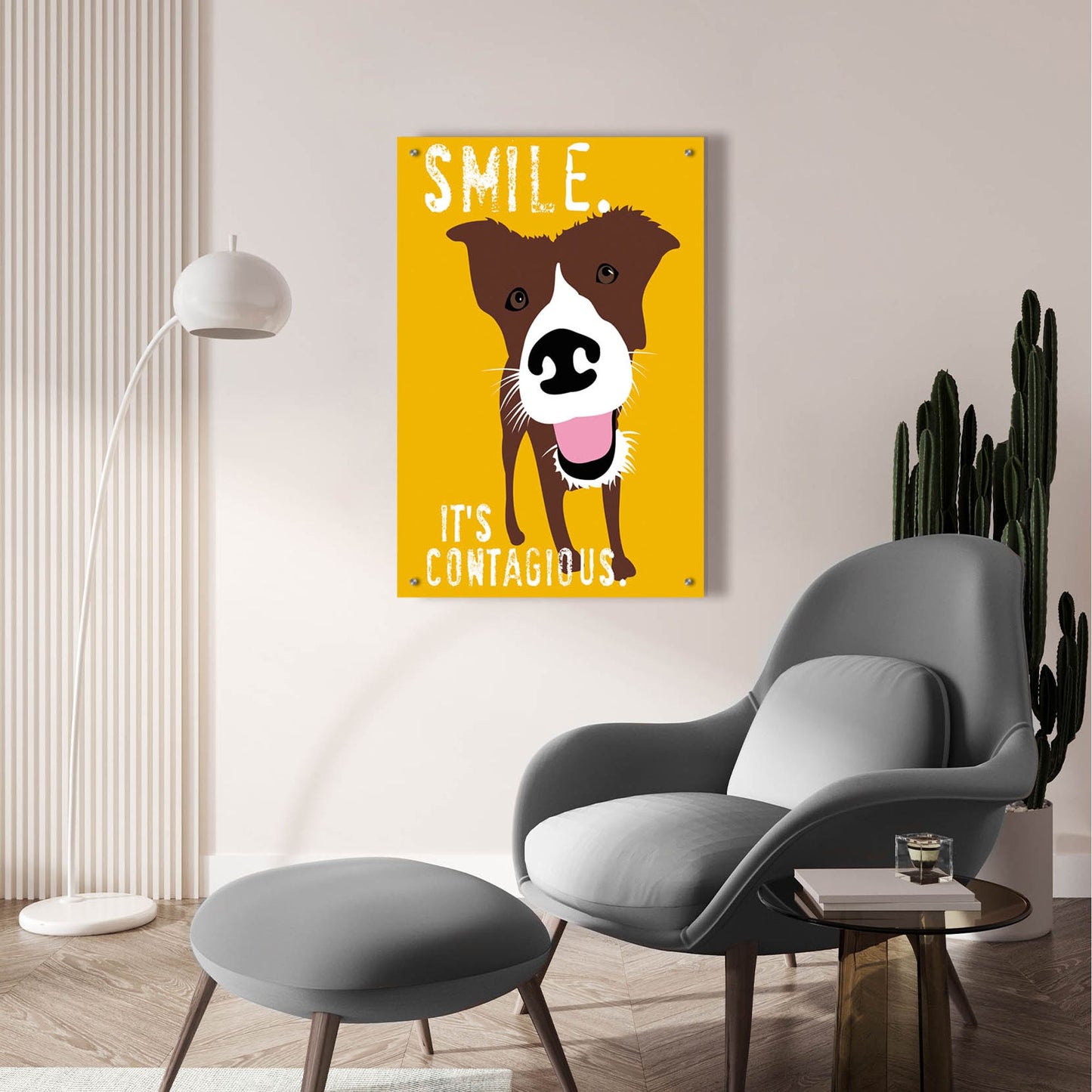 Epic Art 'Smile' by Ginger Oliphant, Acrylic Glass Wall Art,24x36