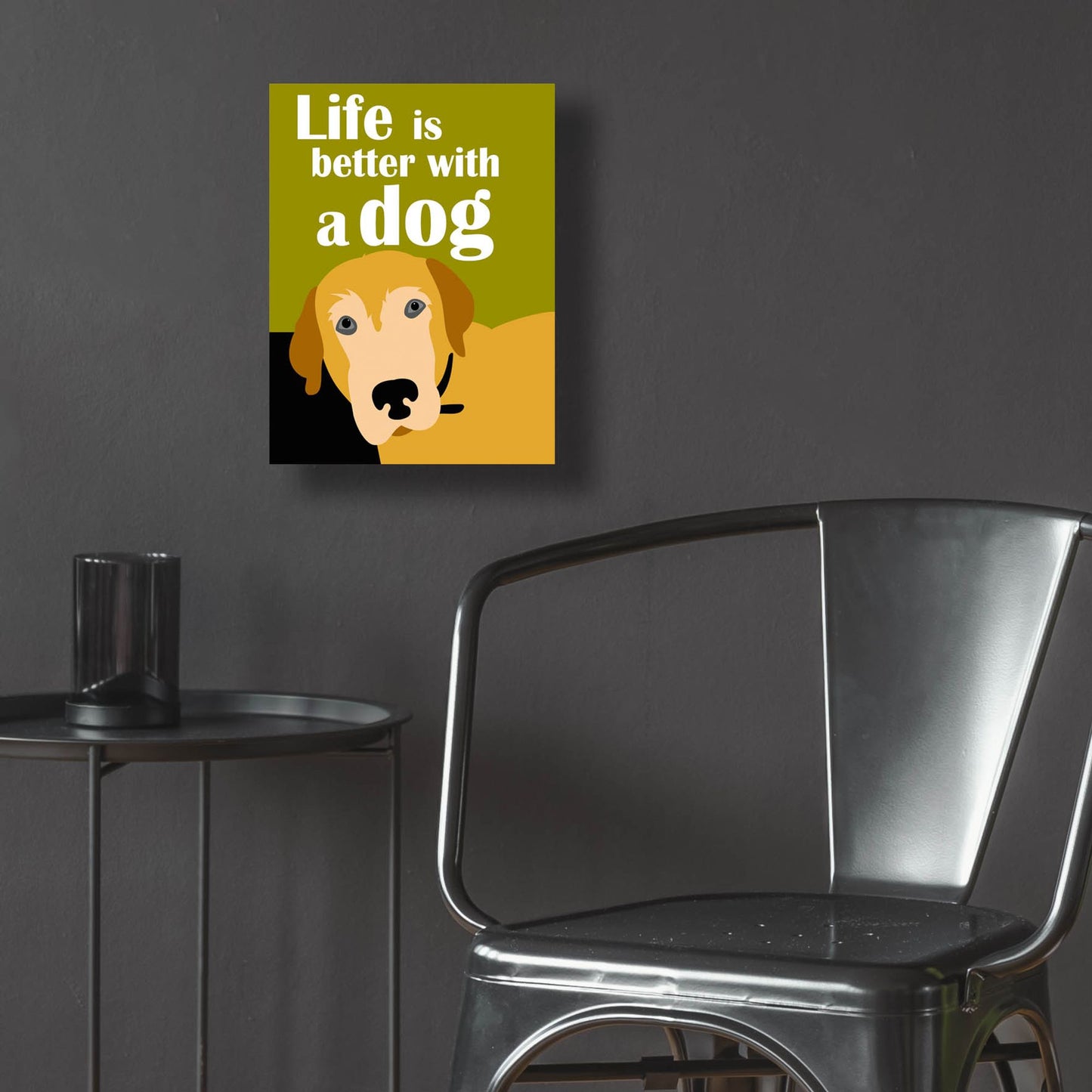 Epic Art 'Life Is Better With A Dog' by Ginger Oliphant, Acrylic Glass Wall Art,12x16