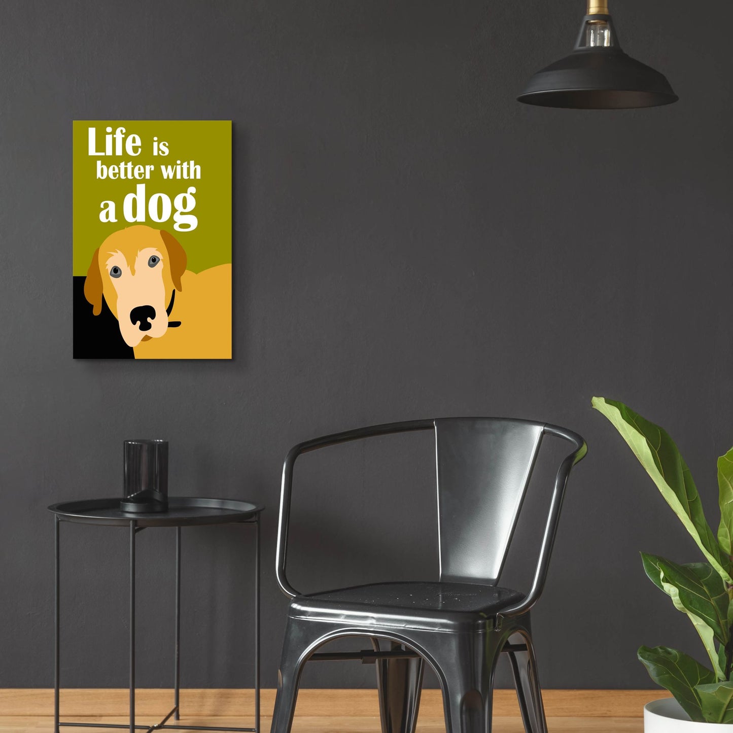 Epic Art 'Life Is Better With A Dog' by Ginger Oliphant, Acrylic Glass Wall Art,16x24