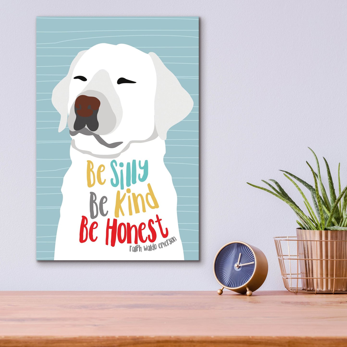 Epic Art 'Be Silly Kind And Honest' by Ginger Oliphant, Acrylic Glass Wall Art,12x16