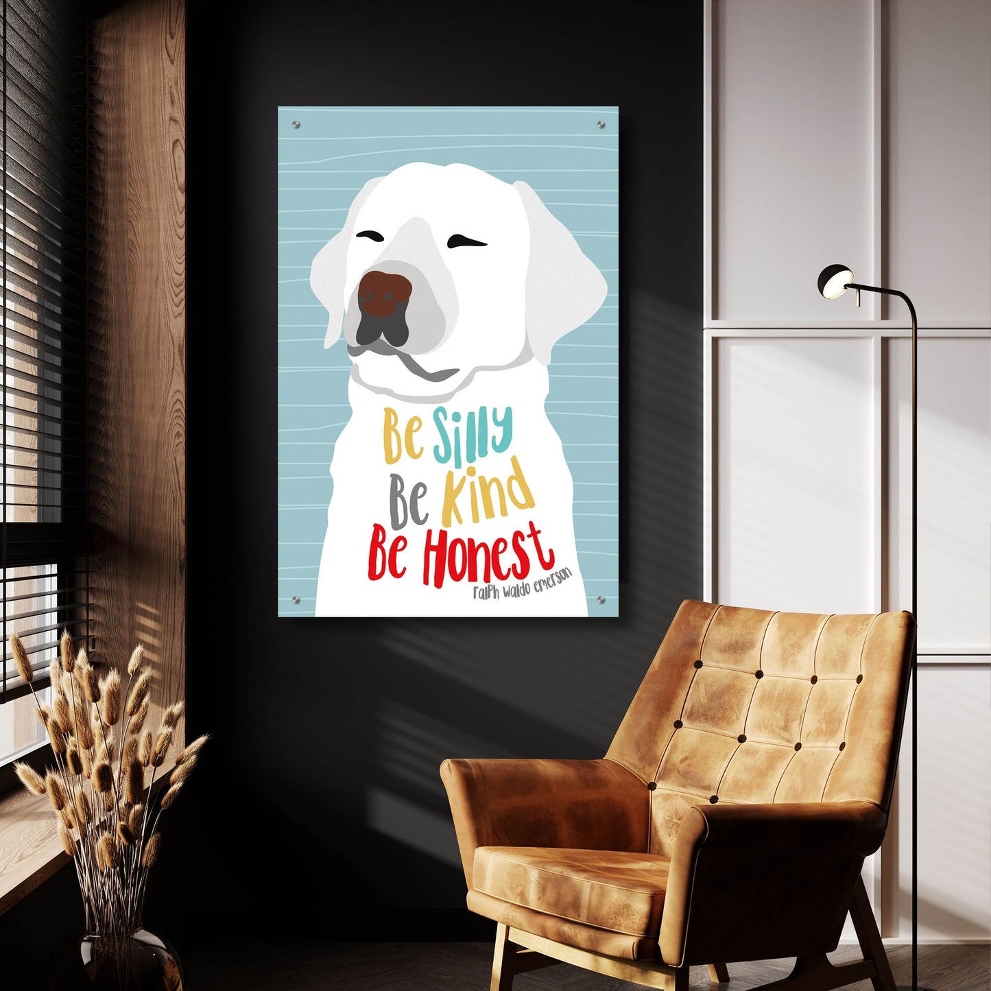 Epic Art 'Be Silly Kind And Honest' by Ginger Oliphant, Acrylic Glass Wall Art,24x36