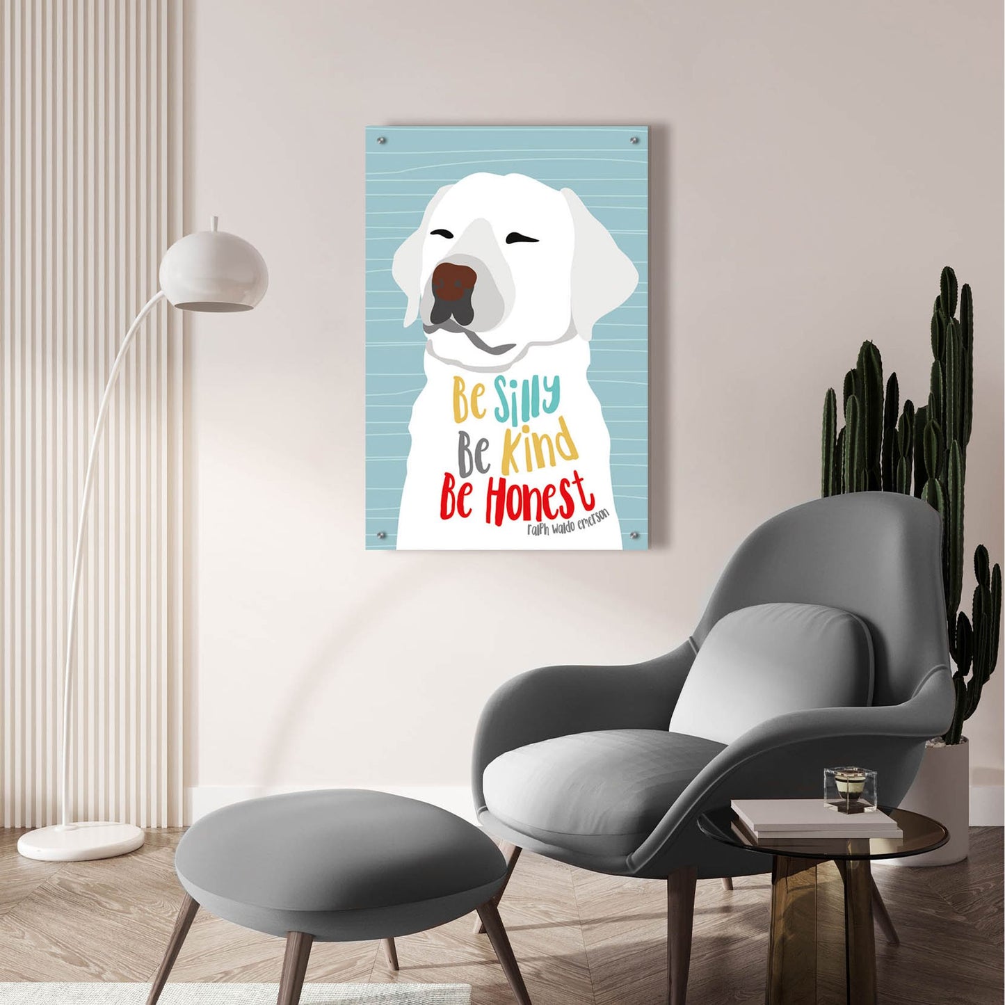 Epic Art 'Be Silly Kind And Honest' by Ginger Oliphant, Acrylic Glass Wall Art,24x36