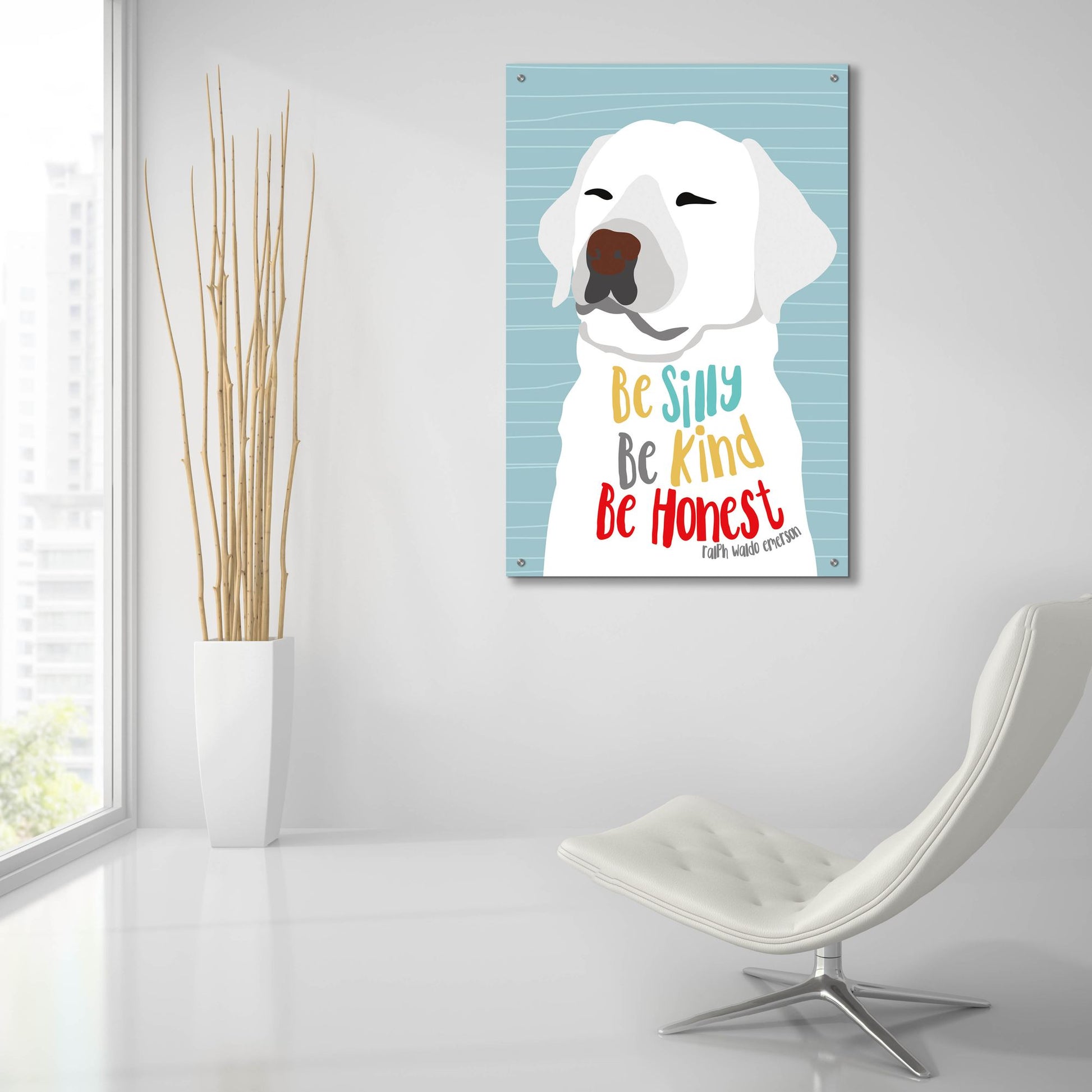 Epic Art 'Be Silly Kind And Honest' by Ginger Oliphant, Acrylic Glass Wall Art,24x36