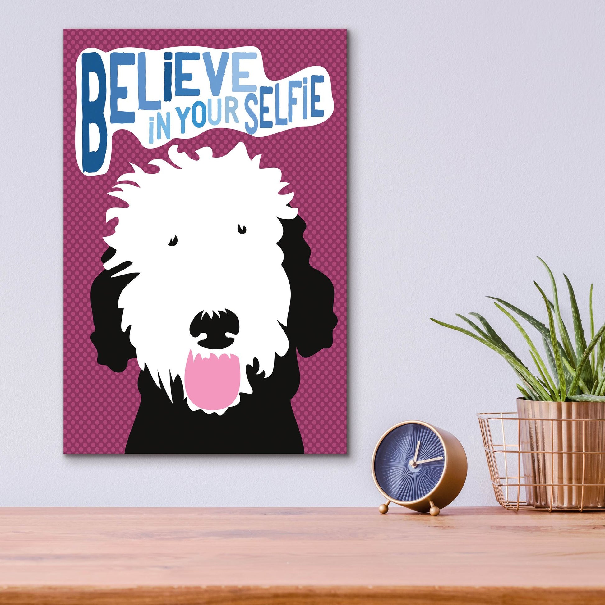 Epic Art 'Believe In Your Selfie' by Ginger Oliphant, Acrylic Glass Wall Art,12x16