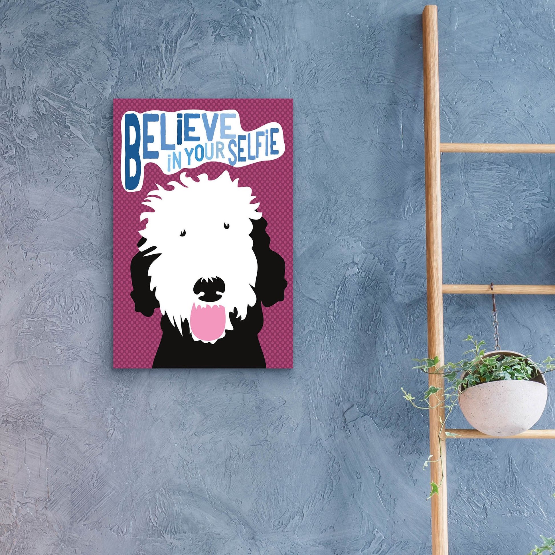 Epic Art 'Believe In Your Selfie' by Ginger Oliphant, Acrylic Glass Wall Art,16x24