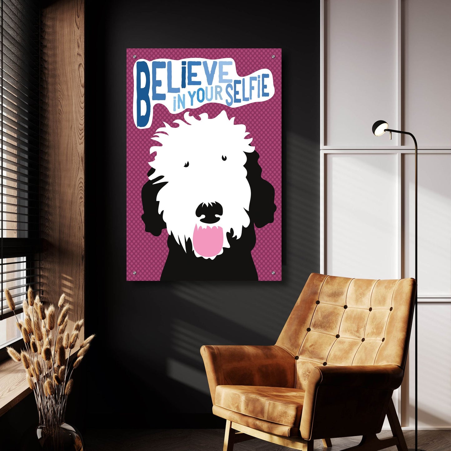 Epic Art 'Believe In Your Selfie' by Ginger Oliphant, Acrylic Glass Wall Art,24x36