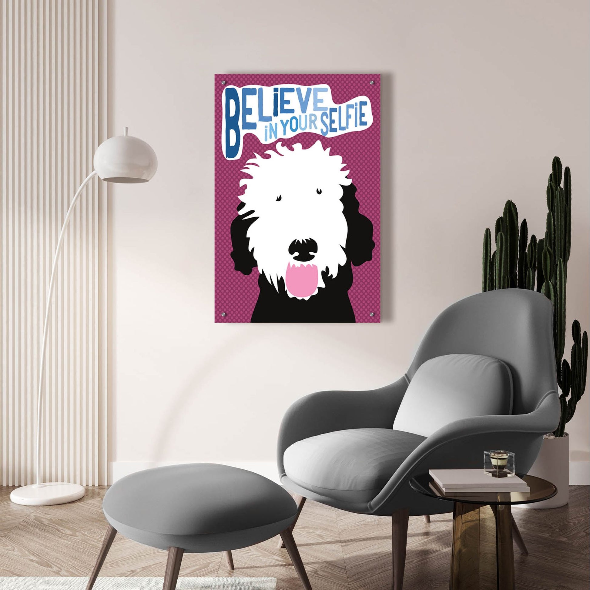 Epic Art 'Believe In Your Selfie' by Ginger Oliphant, Acrylic Glass Wall Art,24x36