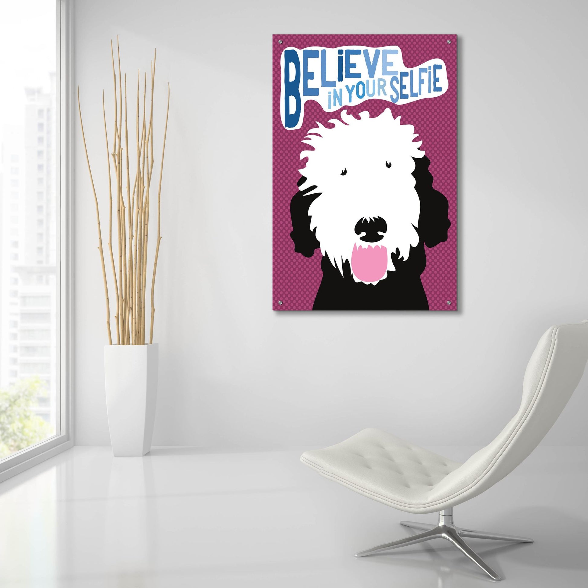 Epic Art 'Believe In Your Selfie' by Ginger Oliphant, Acrylic Glass Wall Art,24x36