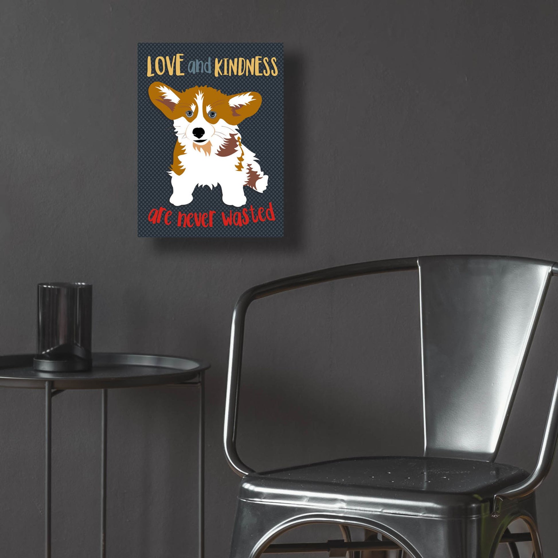 Epic Art 'Corgi Love And Kindness' by Ginger Oliphant, Acrylic Glass Wall Art,12x16