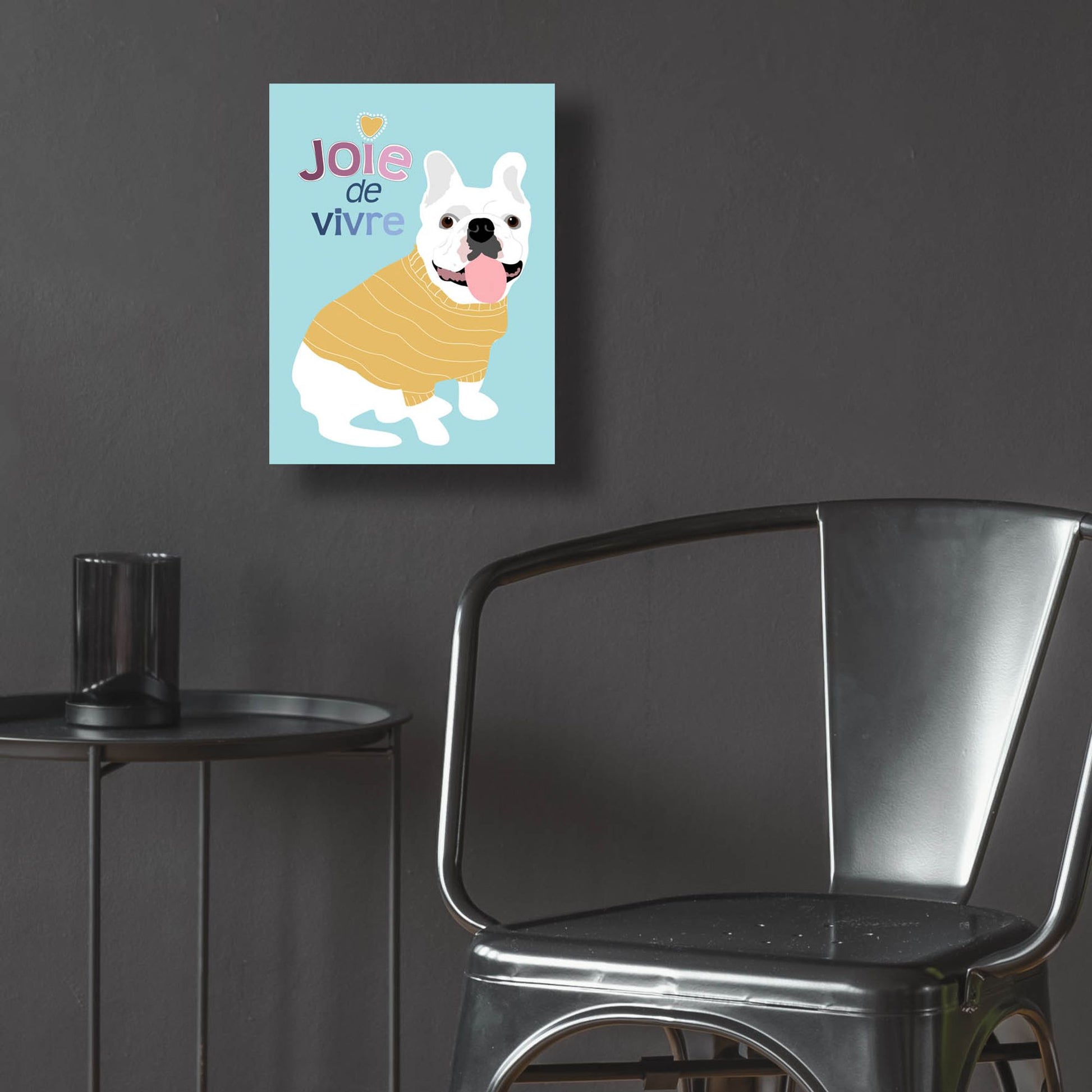 Epic Art 'French Bulldog Joie De Vivre' by Ginger Oliphant, Acrylic Glass Wall Art,12x16