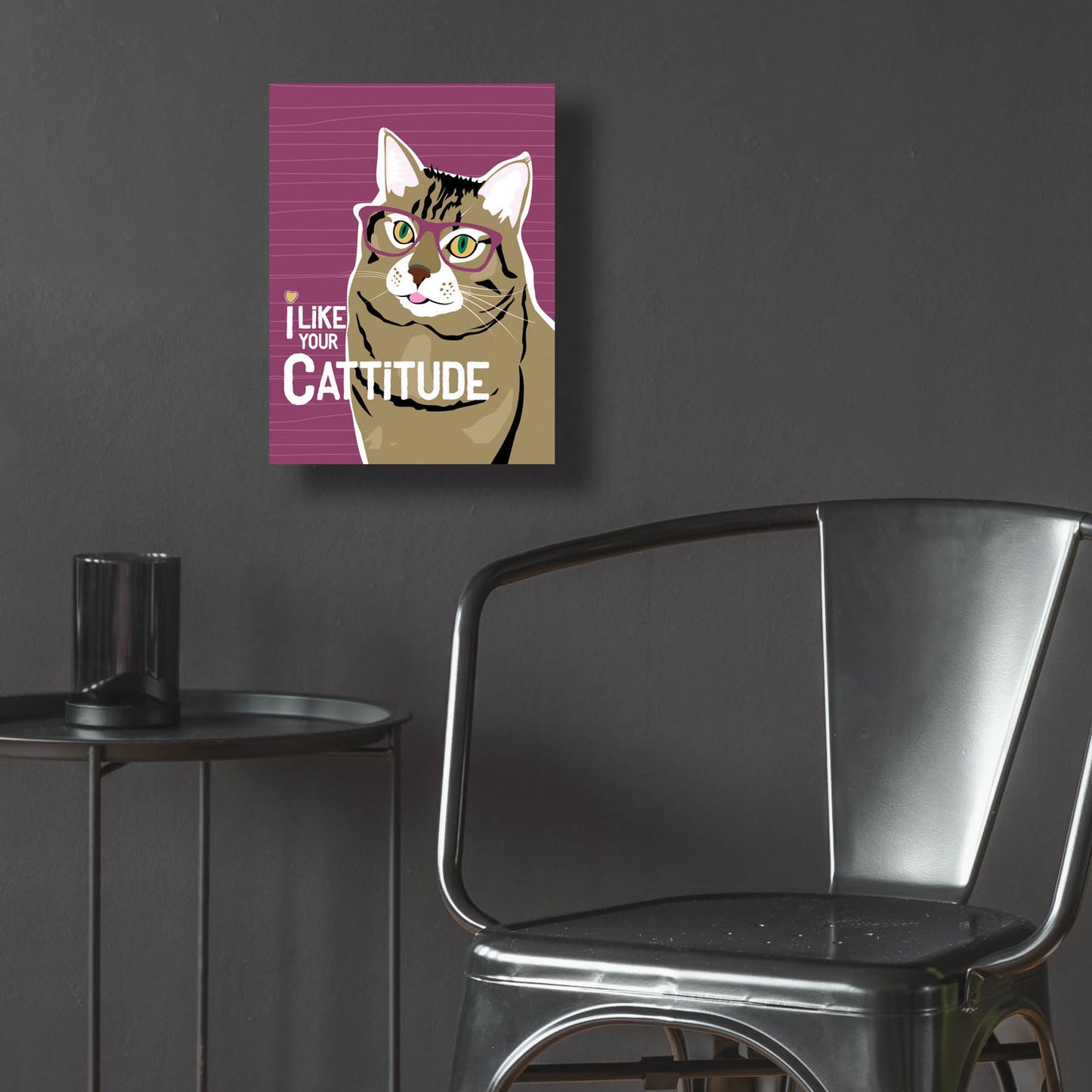 Epic Art 'I Like Your Cattitude' by Ginger Oliphant, Acrylic Glass Wall Art,12x16