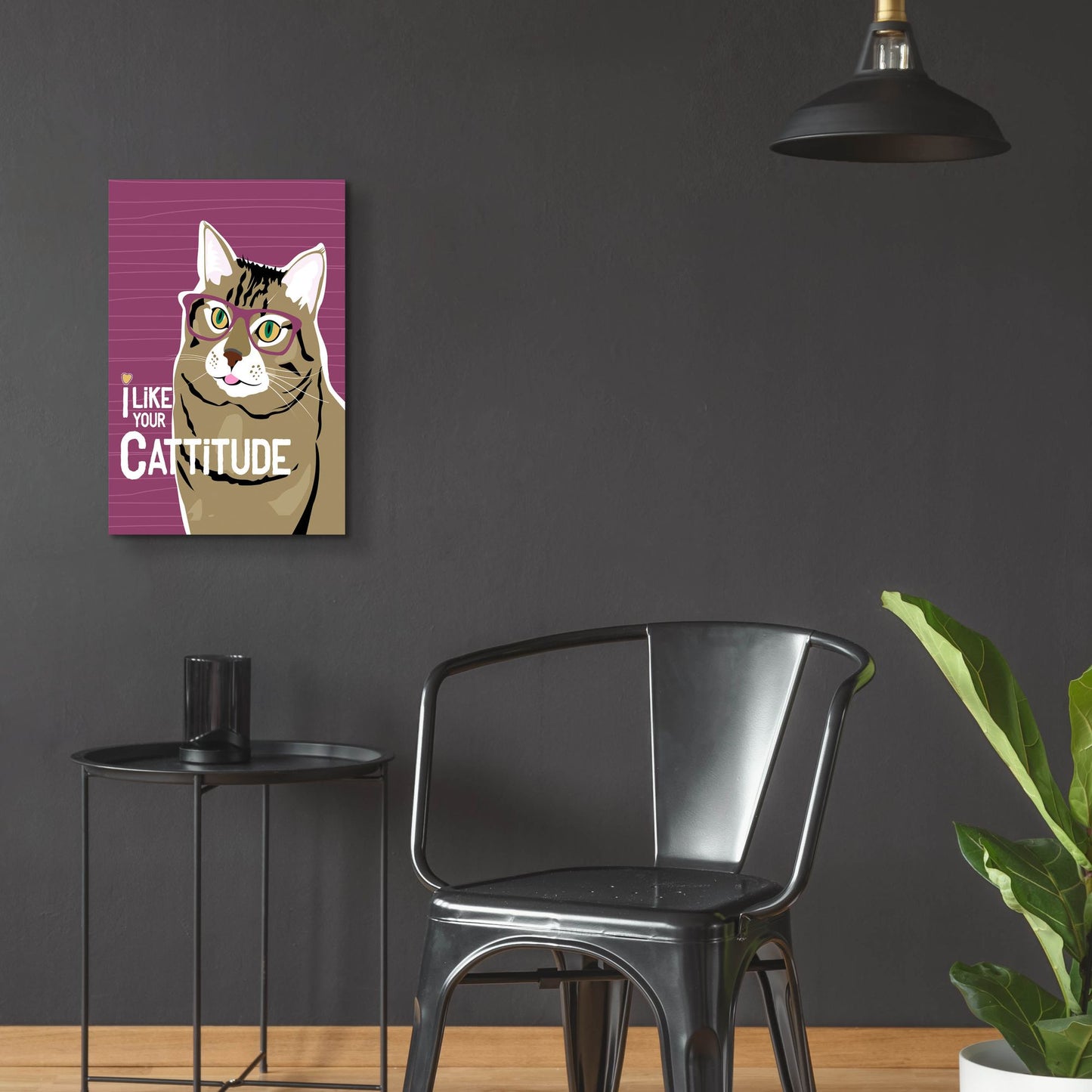 Epic Art 'I Like Your Cattitude' by Ginger Oliphant, Acrylic Glass Wall Art,16x24