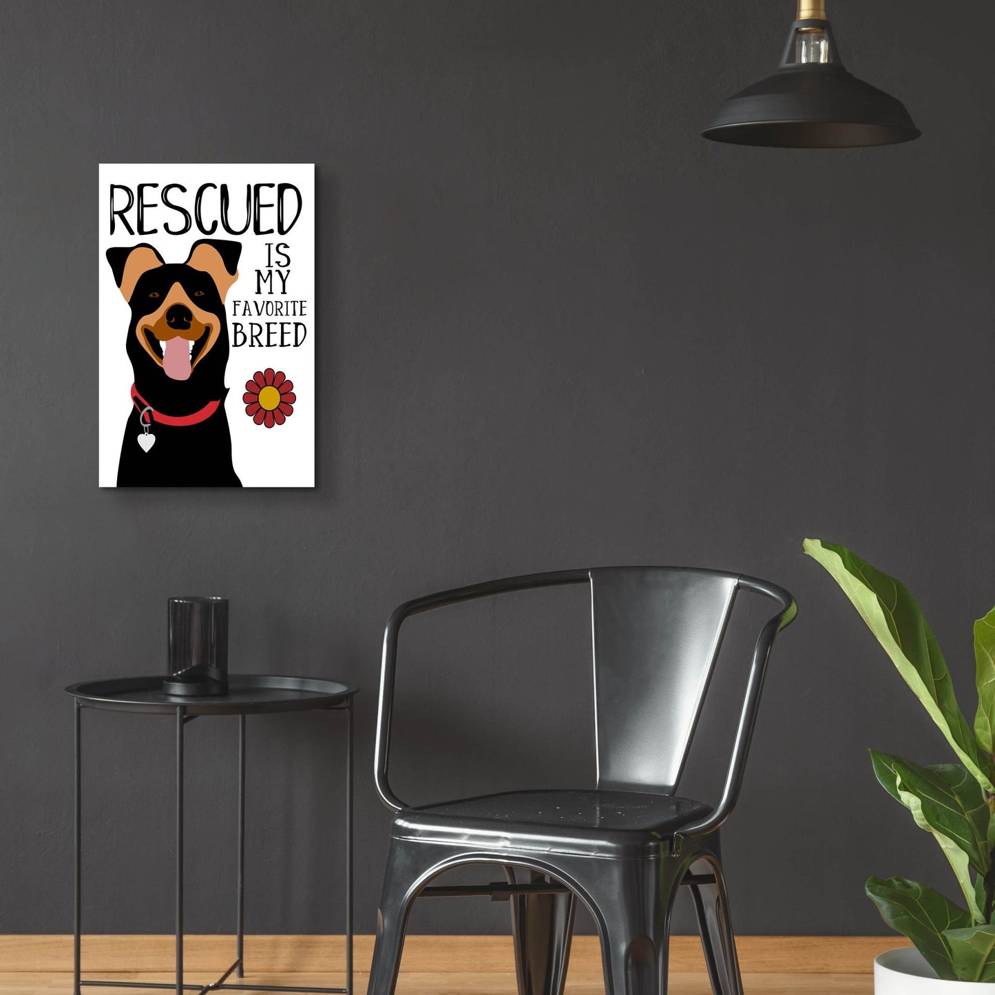 Epic Art 'Rescued Is My Favorite Breed' by Ginger Oliphant, Acrylic Glass Wall Art,16x24